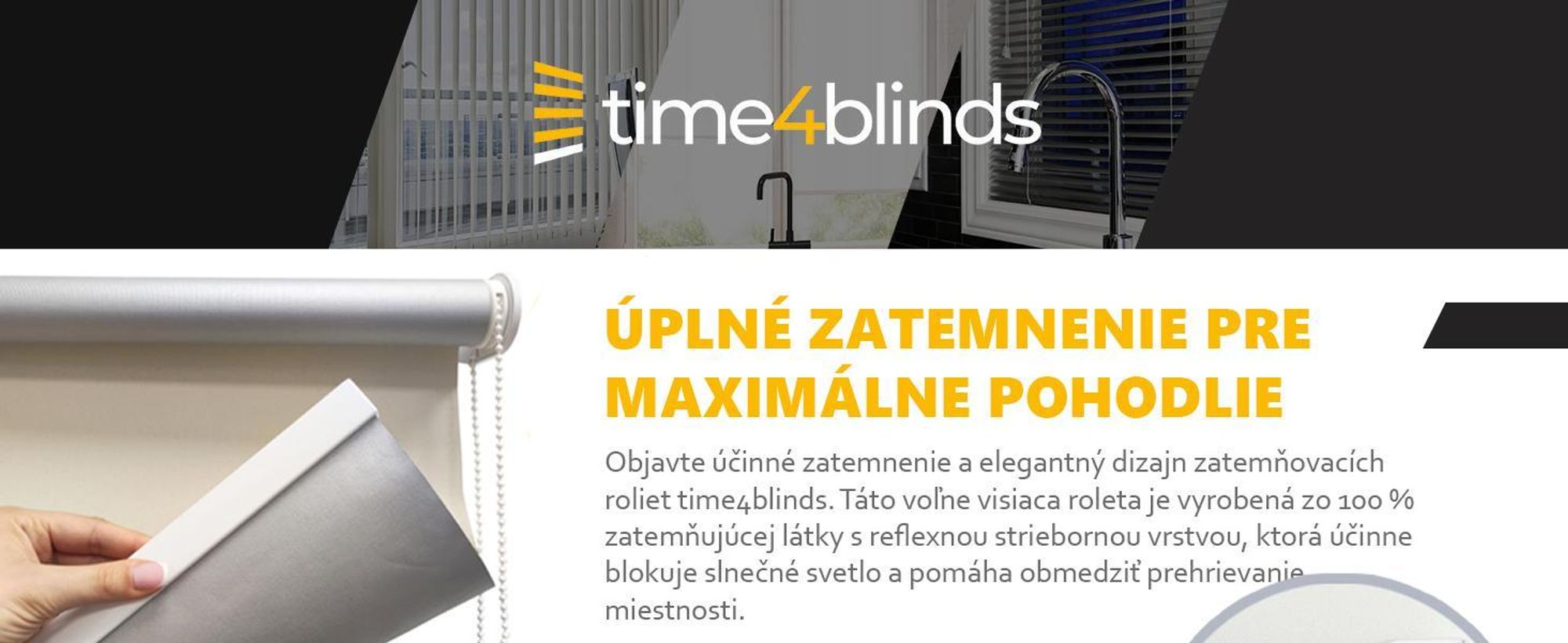 time4blinds, Rolety, Zatemňujúca roleta, Blueberry - ľavá, 170x260cm
