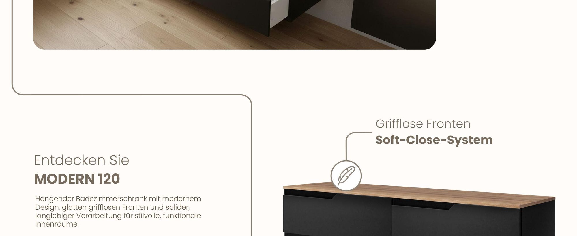 RODAN, Badmöbel, Badschrank, Badezimmermöbel, Badezimmer, MODERN, Waschbeckenunterschrank