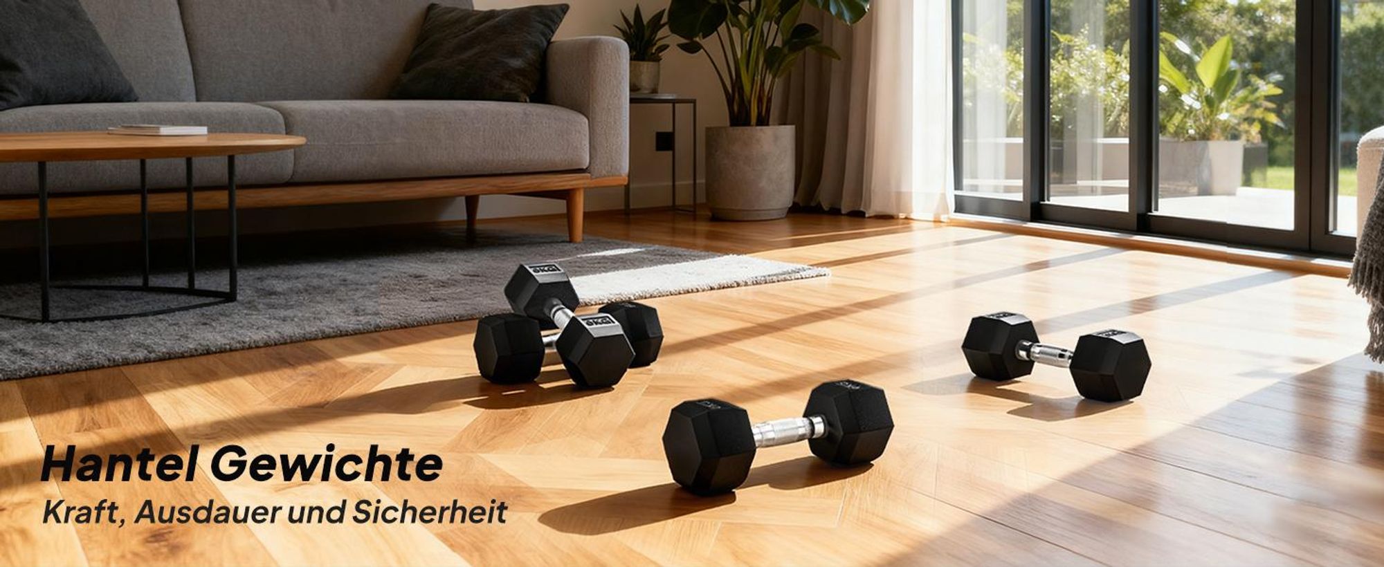 HOMCOM Hexagon Kurzhanteln Gusseisen Hanteln Griff gerändelt  2 x 6 KG