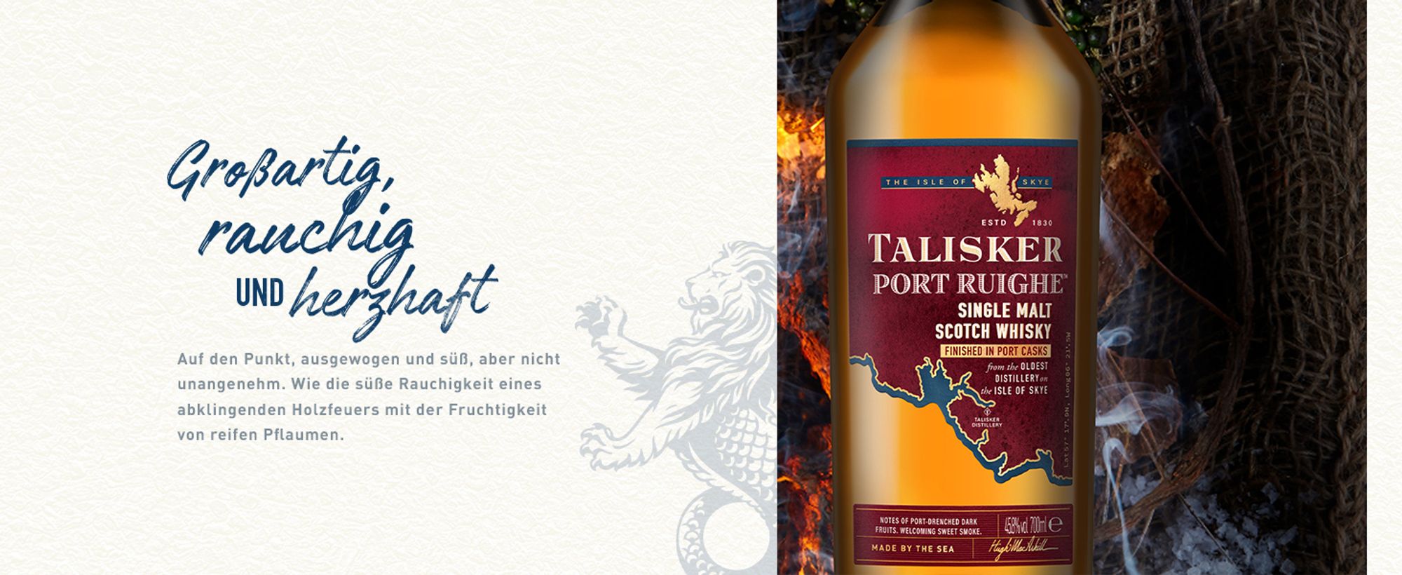 Talisker Port Ruighe, Single Malt Scotch Whisky, 45.8 % vol, 700 ml Einzelflasche