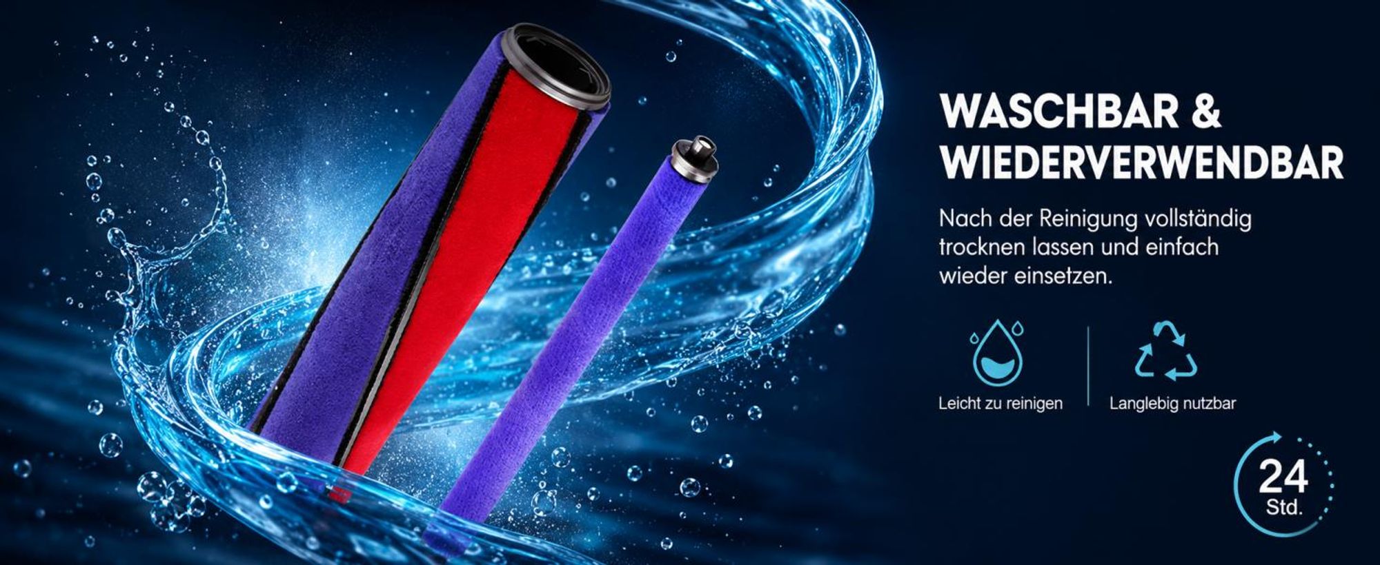 Weiche Walze Bodendüse kompatibel mit Dyson V11 V10V8V7V15 – Flauschiger Staubsaugerkopf für Hartböden, Parkett & Vinyl – Zubehör für kabellose Sauger