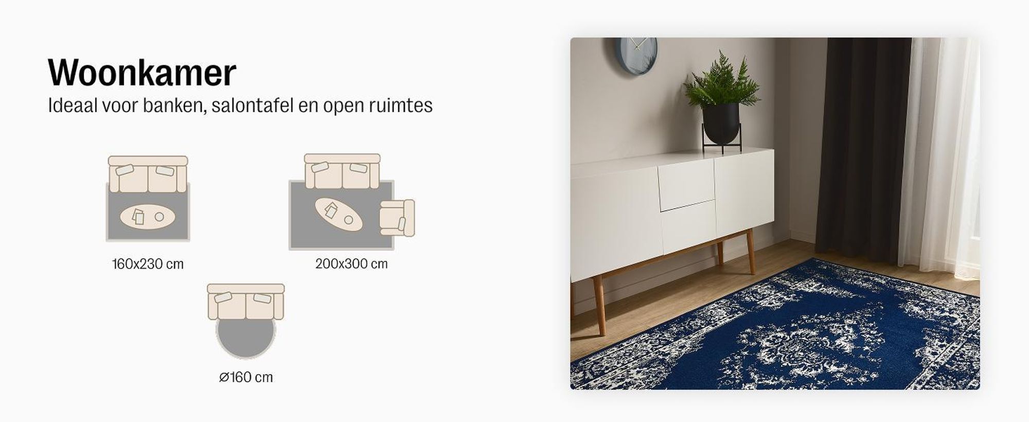 benuta Vintage tapijt woonkamer Sia Crème/Taupe 160x230 cm Woonkamer tapijt Slaapkamer zacht oosters Rechthoekig