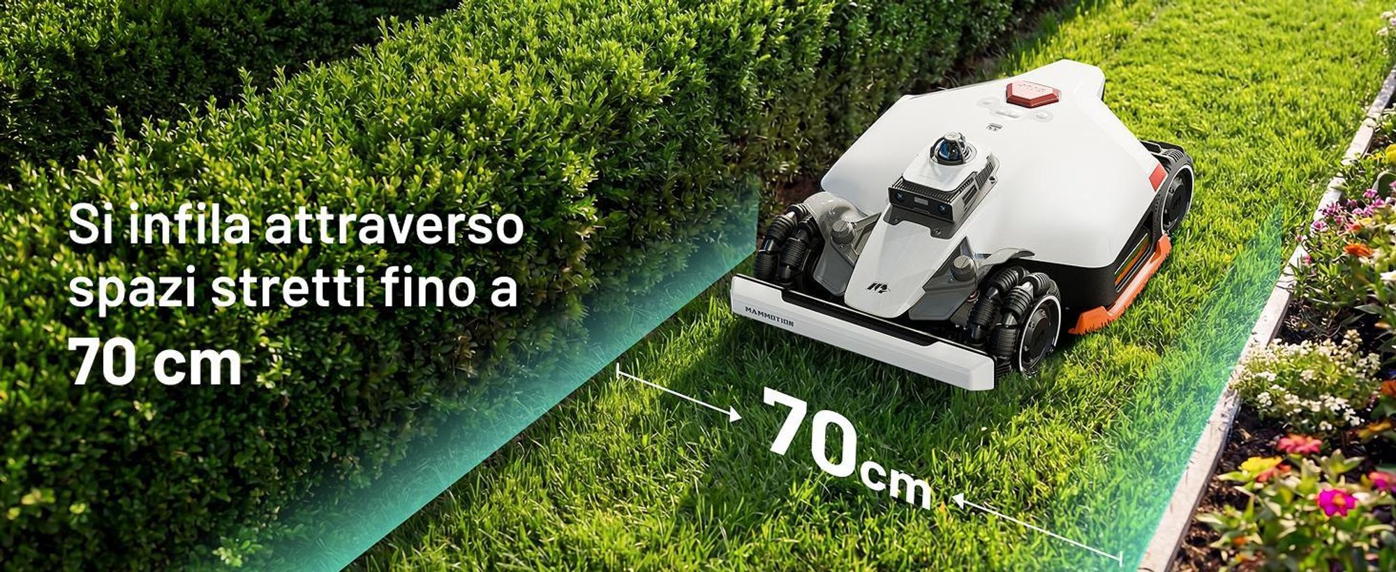 Robot tosaerba Mammotion LUBA 3 AWD 3000 con garage, senza cavo perimetrale, fino a 3000m², trazione integrale, mappatura auto,pendenza 80%, 4G, APP
