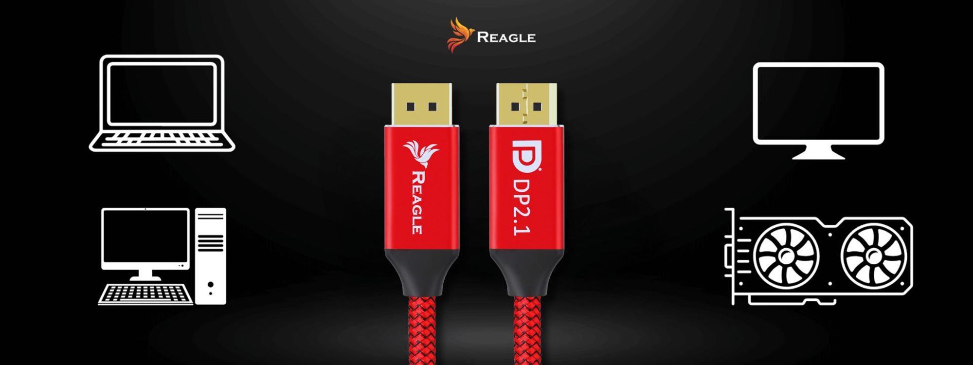 Displayport 2.1 Dp-Kabel 8K 120Hz 4K 320Hz 240Hz Freesync Gsync 80Gbps 3M Das Für Die Anspruchsvollsten Benutzer - Gamer, Grafikdesigner Und Profis.