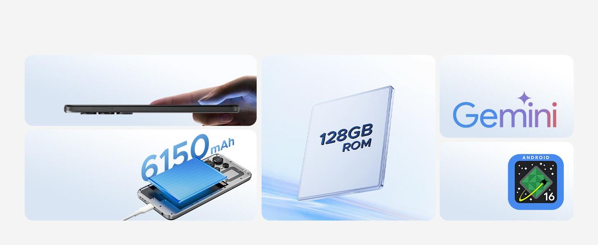 Smartfon DOOGEE Note56X Pro, Android 16, ekran 6,56" 90Hz, bateria 6150mAh, pamięć 32GB+128GB, 4G, aparat 13MP, NFC, czytnik linii papilarnych, OTG, bez umowy