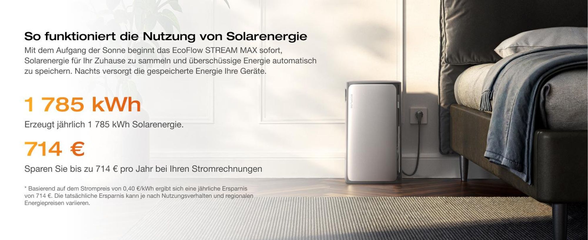 EcoFlow STREAM Max 1,92 kWh Balkonkraftwerk mit Batteriespeicher, Plug & Play Solarsystem, 1800 W Solareingang (2 MPPT), 1200 W Dual AC-Anschlüsse