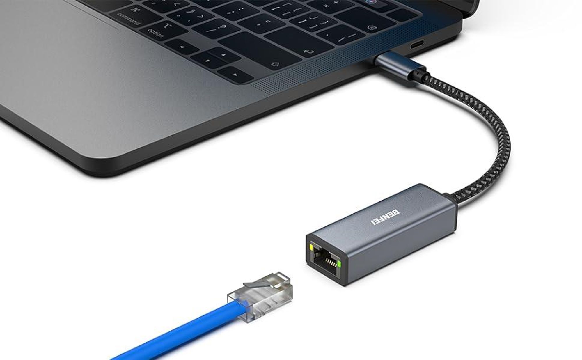 BENFEI Kabeladapter USB C auf Ethernet Adapter Gigabit LAN Netzwerk