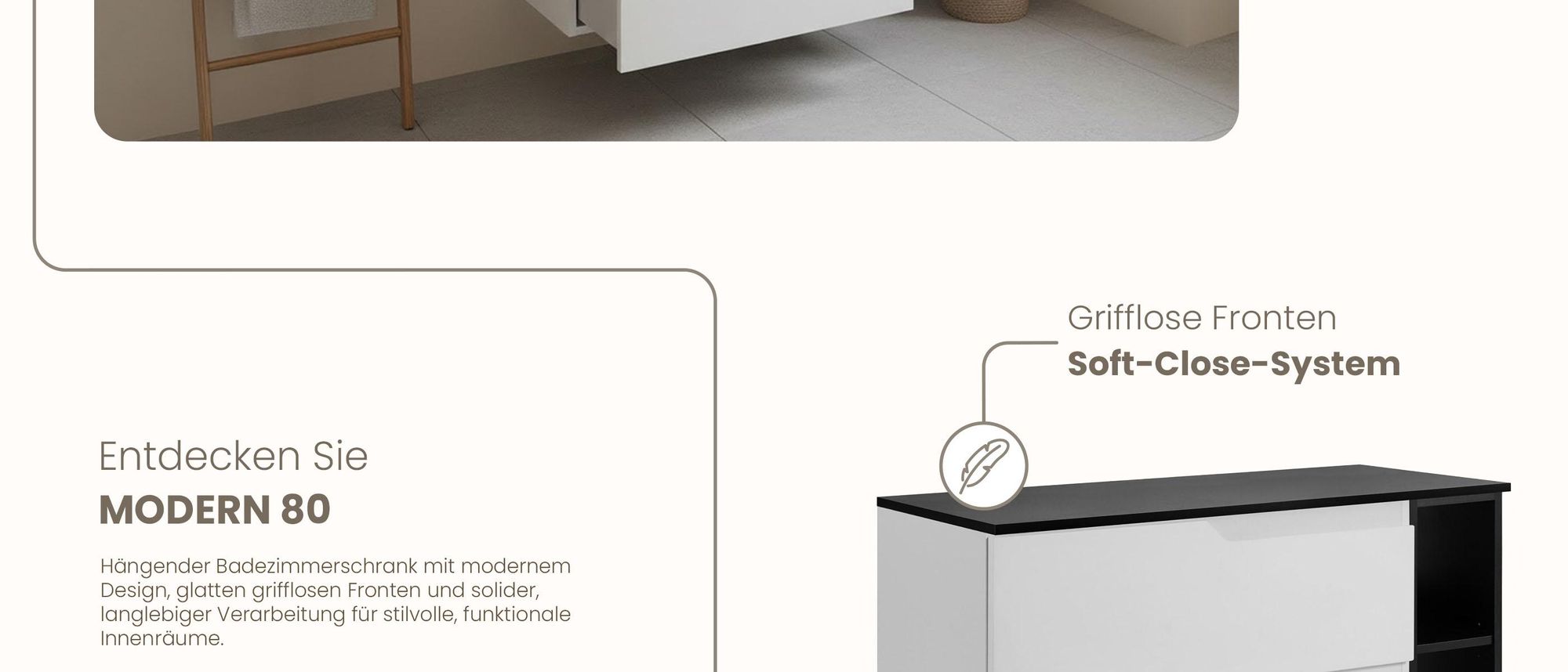 RODAN, Badmöbel, Badschrank, Badezimmermöbel, Badezimmer, MODERN, Waschbeckenunterschrank