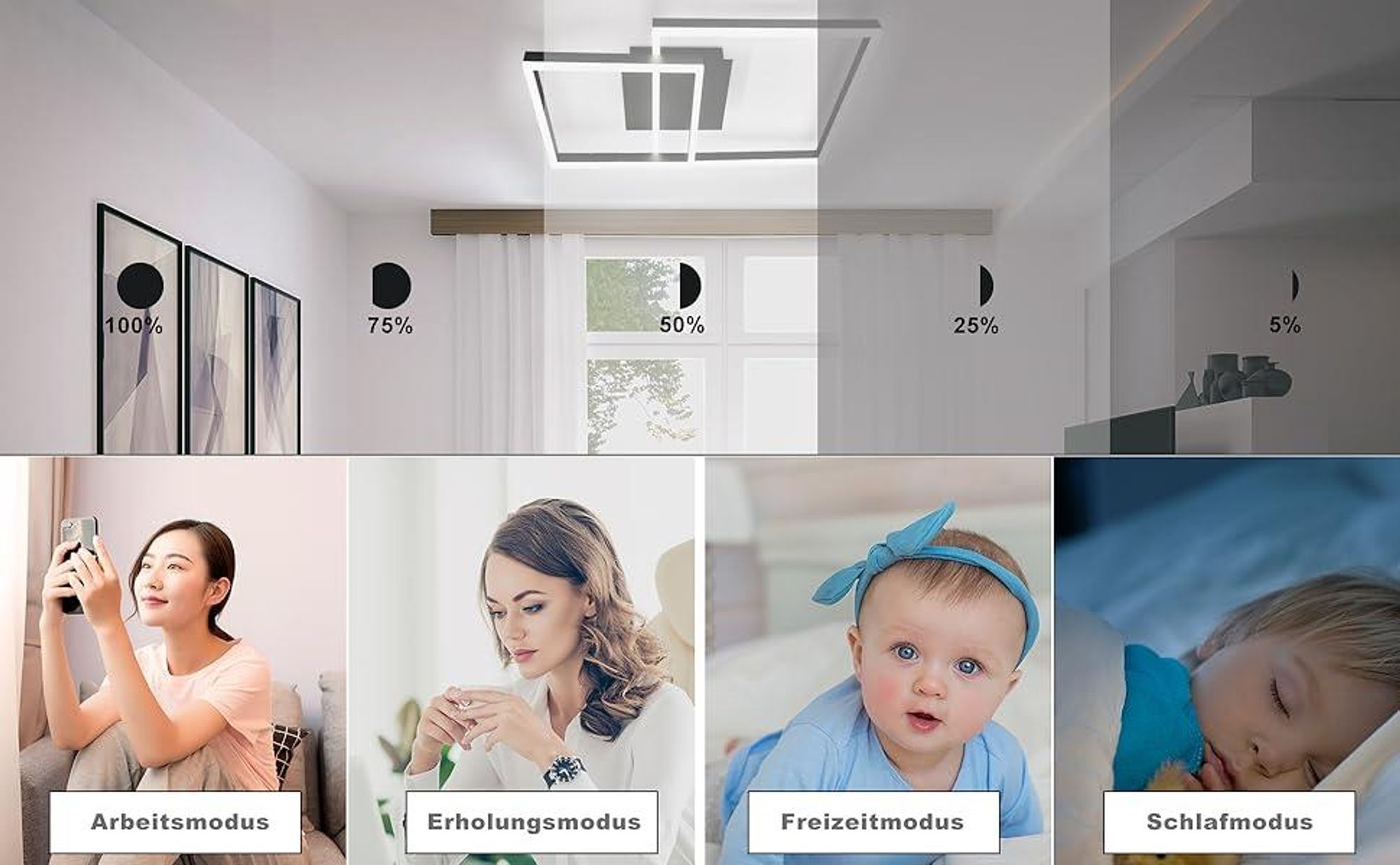 ZMH lampa sufitowa LED do salonu - ściemnialna czarna lampa do salonu nowoczesny design z pilotem wykonana z metalu oświetlenie sufitowe do kuchni