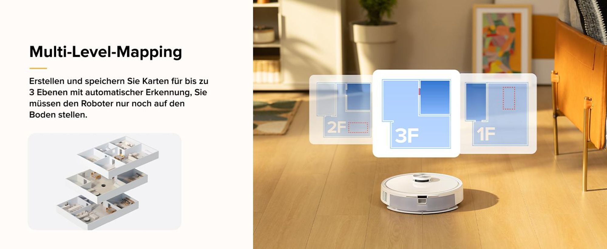 Roborock Q7 M5 Saugroboter mit Wischfunktion, 10.000Pa(Upgrade von Q5 PRO), Dual Anti-Tangle-System, Staubsauger Roboter für Teppich, Tierhaare (Weiß)