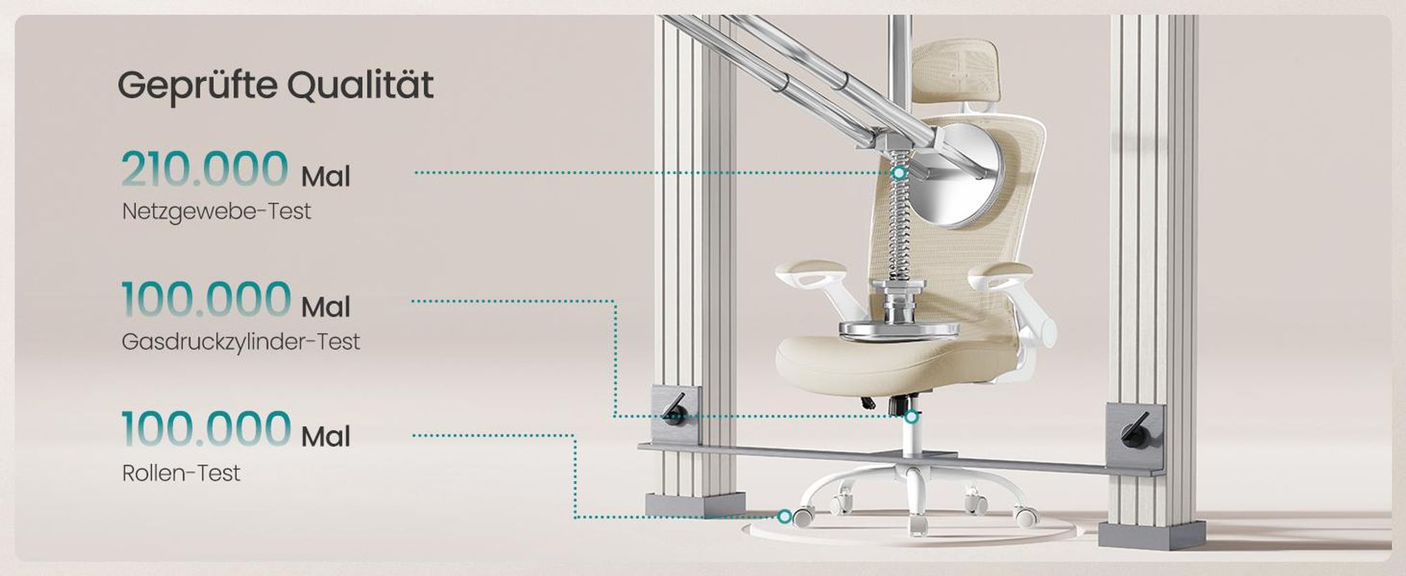 SONGMICS Bürostuhl ergonomisch, Schreibtischstuhl, Drehstuhl mit Mesh, gepolsterte Lendenstütze, Wippfunktion, 53 cm große Sitzfläche