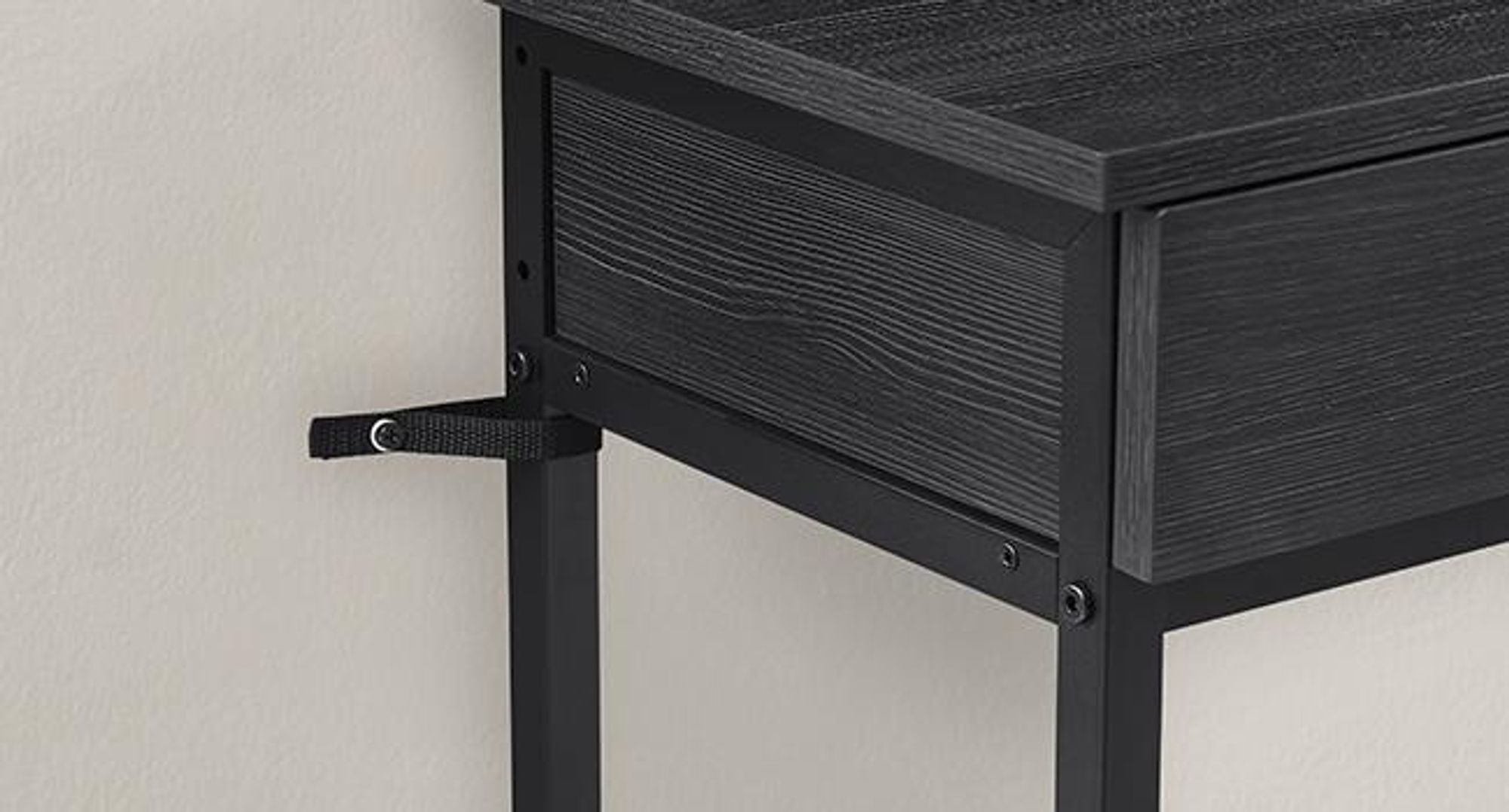 VASAGLE Konsolentisch, Flurtisch, Beistelltisch, Sofatisch mit 2 Schubladen, Stahlgestell, Flur, Wohnzimmer, Industrie-Design
