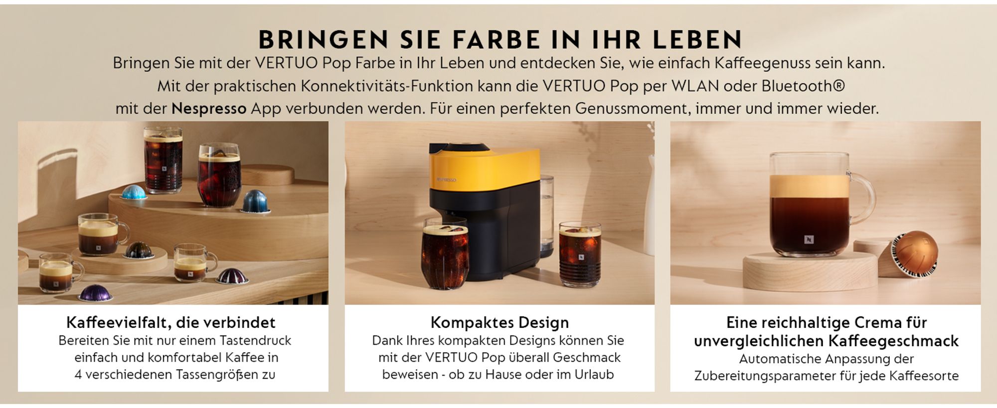 NESPRESSO VERTUO Pop | Kaffeekapselmaschine von De'Longhi & Aeroccino Milchaufschäumer | Liquorice Black