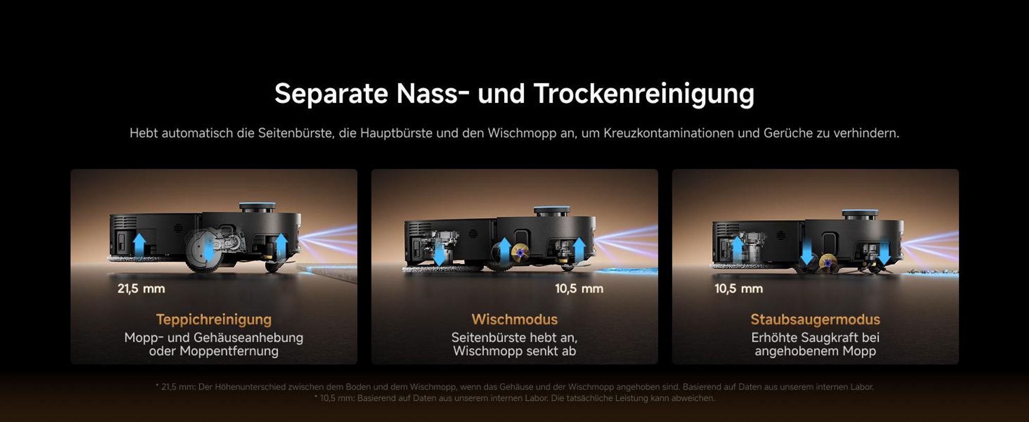 Dreame X60 Pro Ultra Complete Staubsauger Roboter mit Wischfunktion,42kPa Saugkraft,Doppelter UltraExtend-Arm,Zwei KI-Kameras,Selbstreinigung,Grau