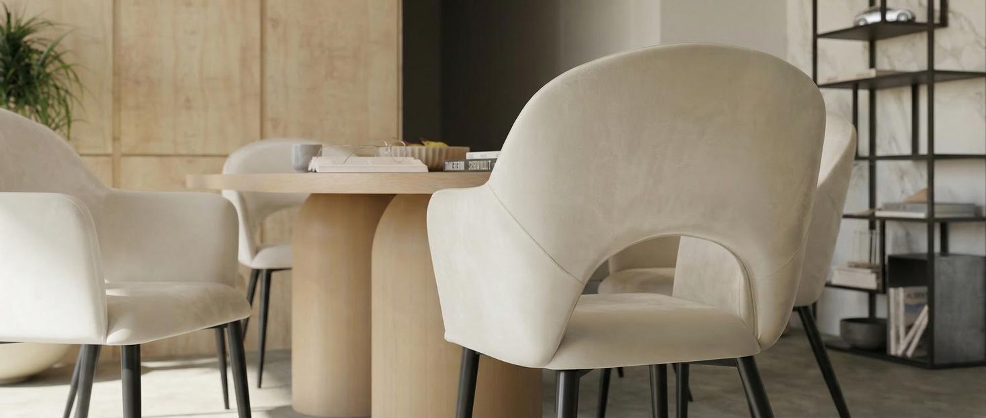tectake® Armlehnstuhl Sachel in Samtoptik, gepolstert 57 x 61,5 x 87,5 cm