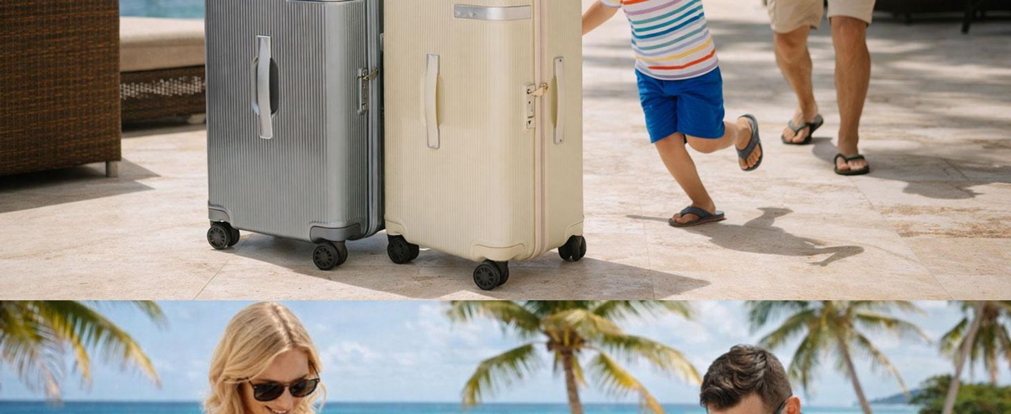 Travelhouse Sport Trunk Koffer L (76 cm) Cremeweiß