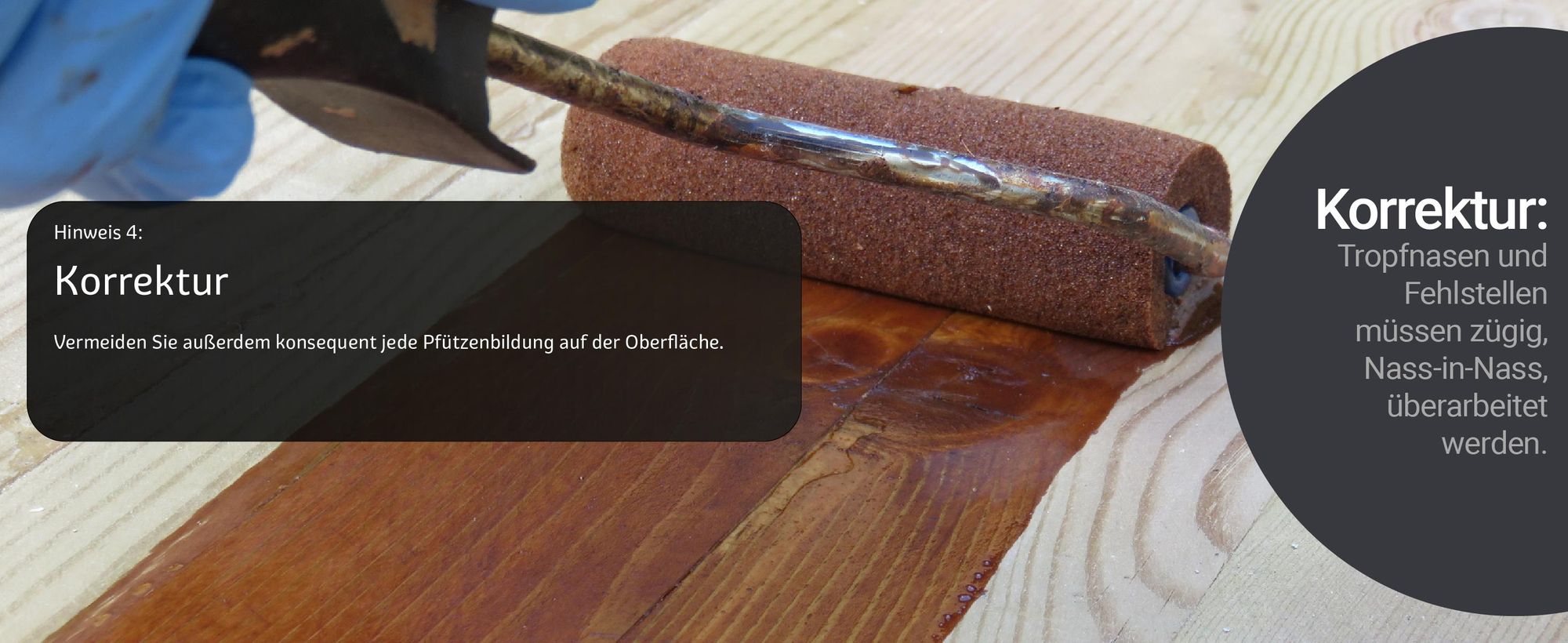 Dickschichtlasur 2in1 Korrektur