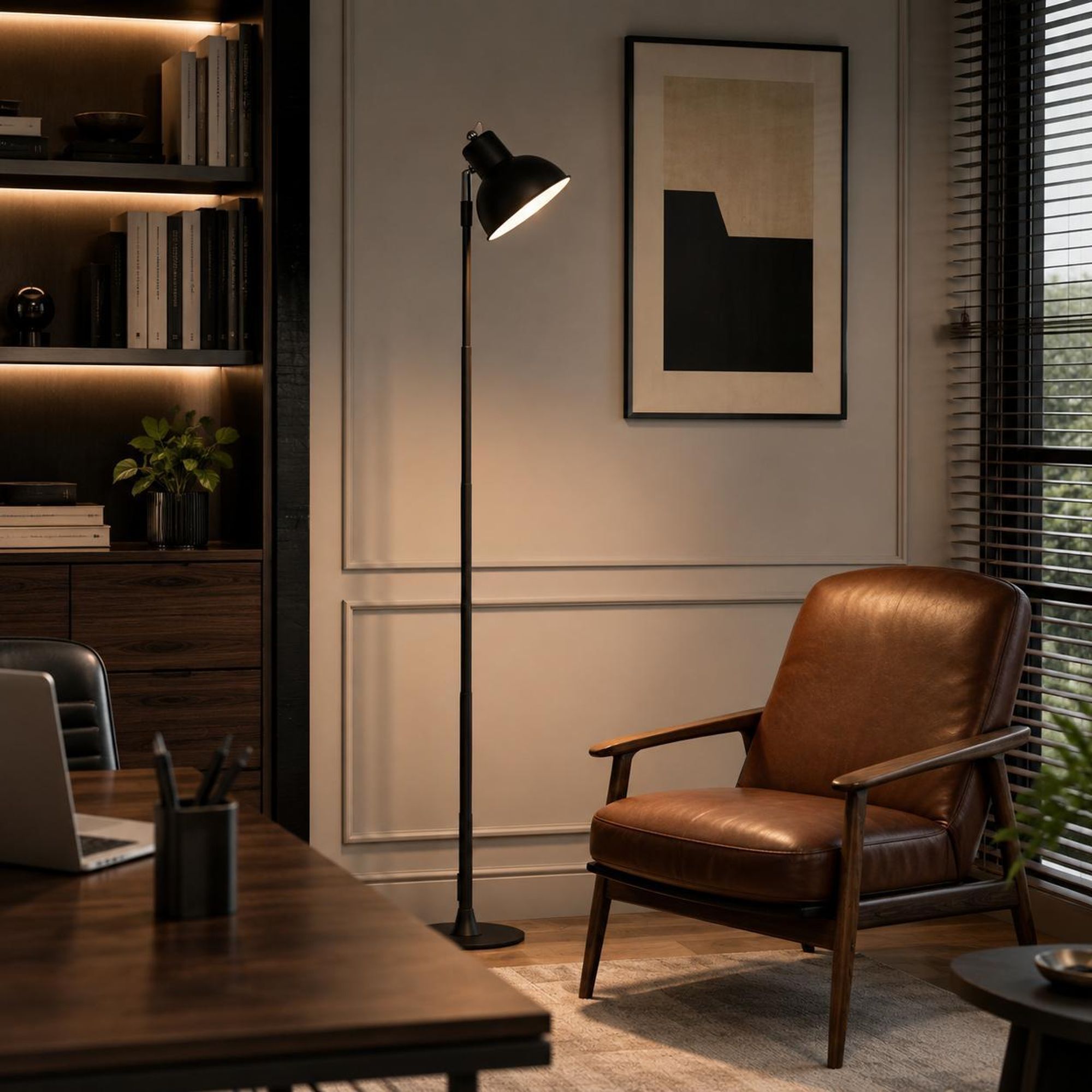 LED Tischlampe Höhenverstellbar 45-145cm - 2-in-1 Stehleuchte Schwarz mit USB Dimmbar 3 Lichtfarben 150° Drehbar Leselampe für Wohnzimmer Nachttisch