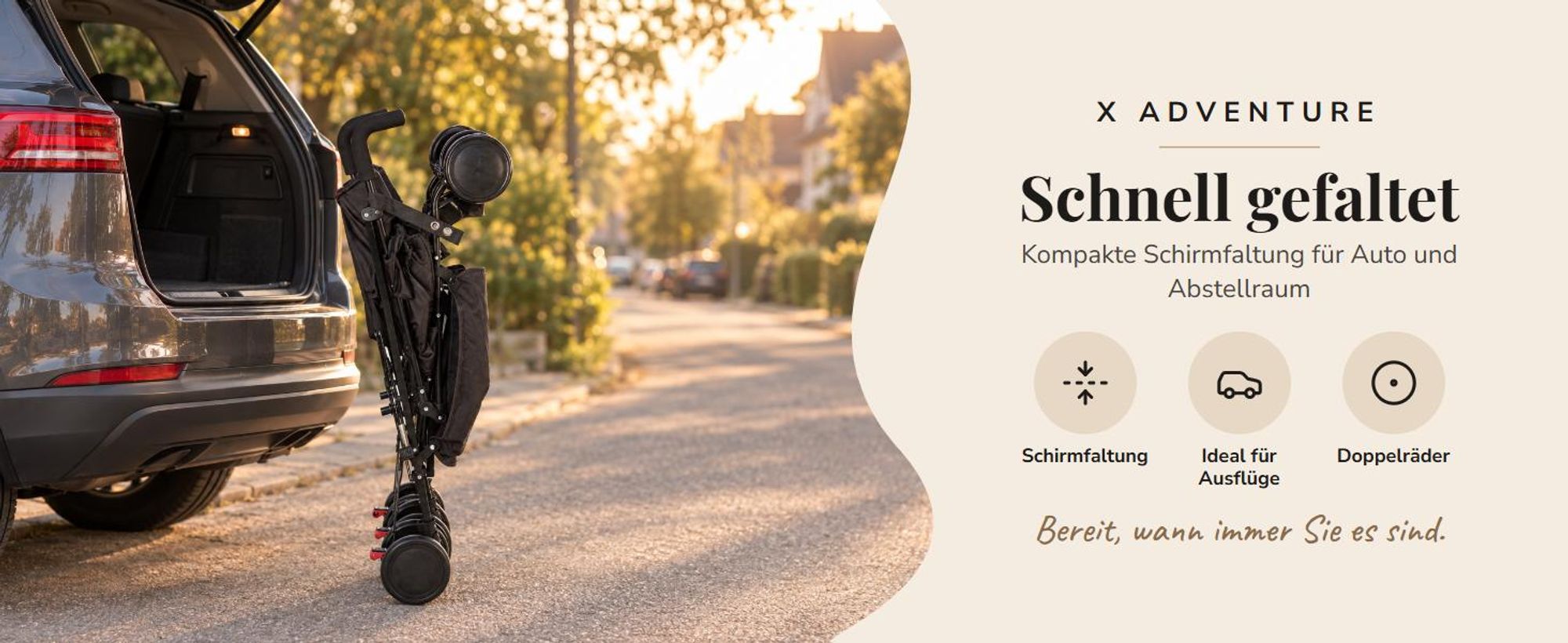 X Adventure Duo Buggy Schwarz – Geschwisterwagen für zwei Kinder nebeneinander, unabhängig verstellbare Sitze, 2 Sonnendächer, ab ca. 6 Monaten