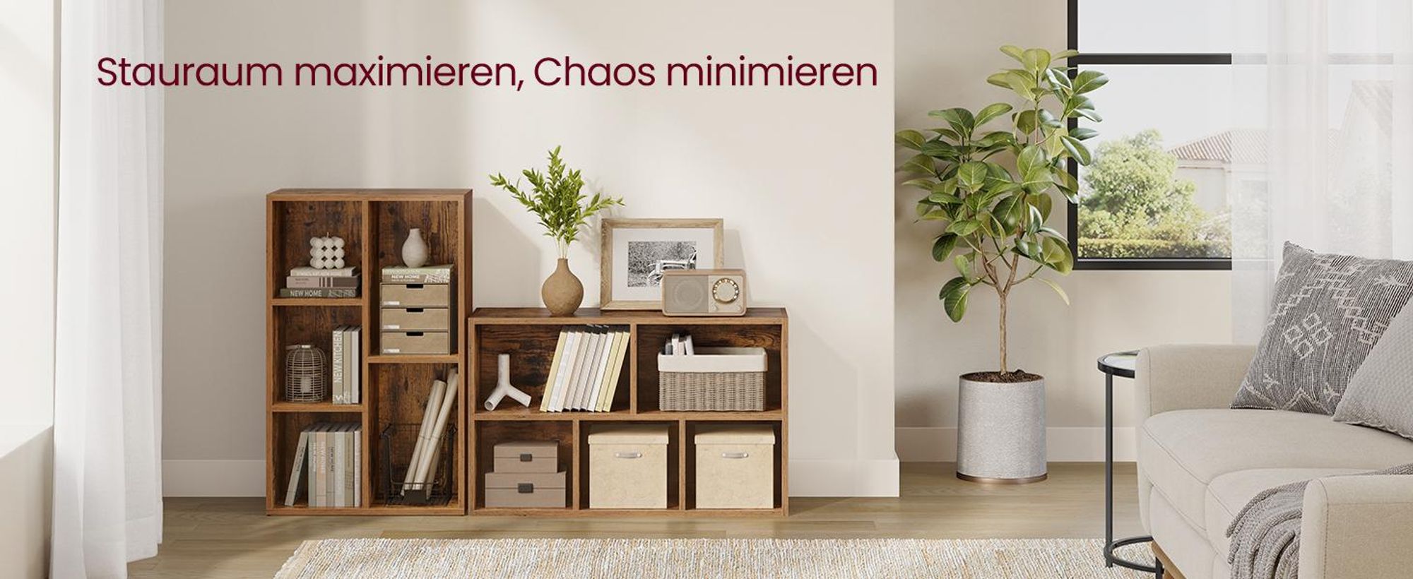 VASAGLE Bücherregal mit 5 Fächern Bücherschrank Regal zur Präsentation