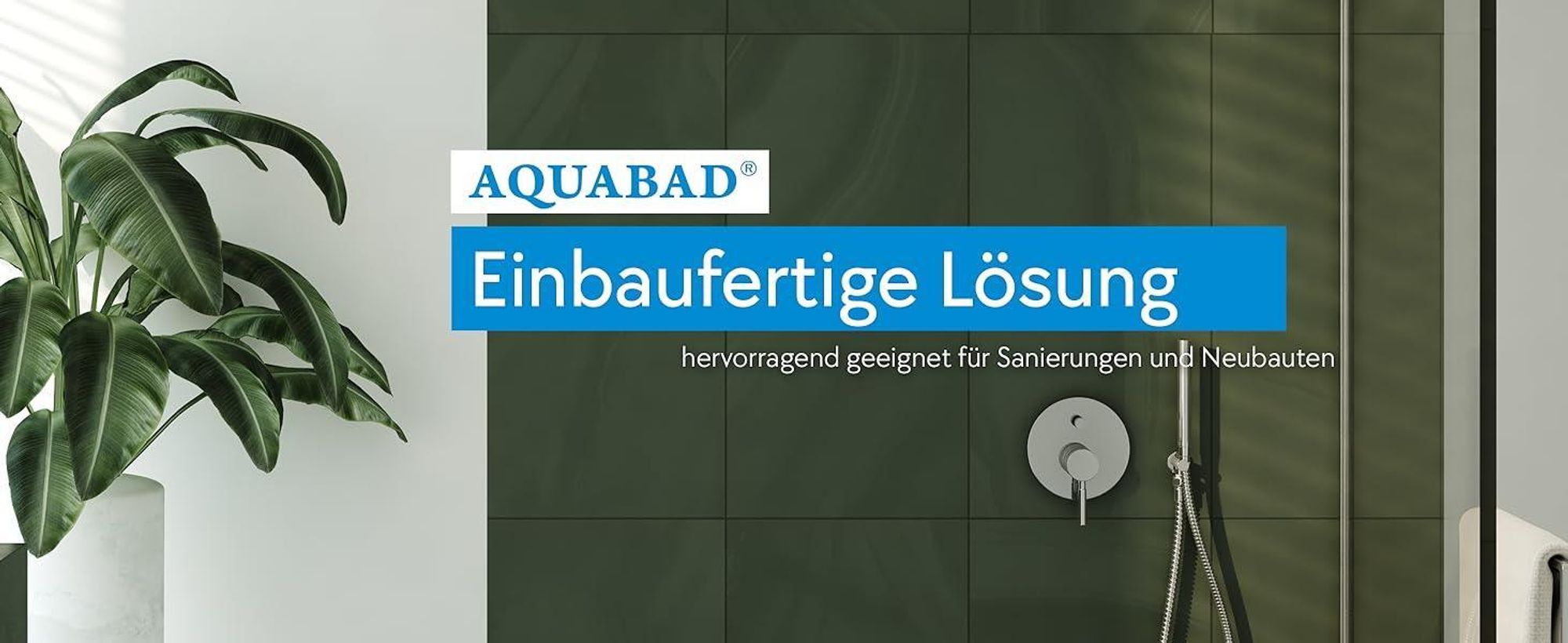 AQUABAD® Duschwanne Komplettset Ultima LeakProtect® Black Stone 80x80cm Quadrat mit Ablaufgarnitur Alcadrain A49CR