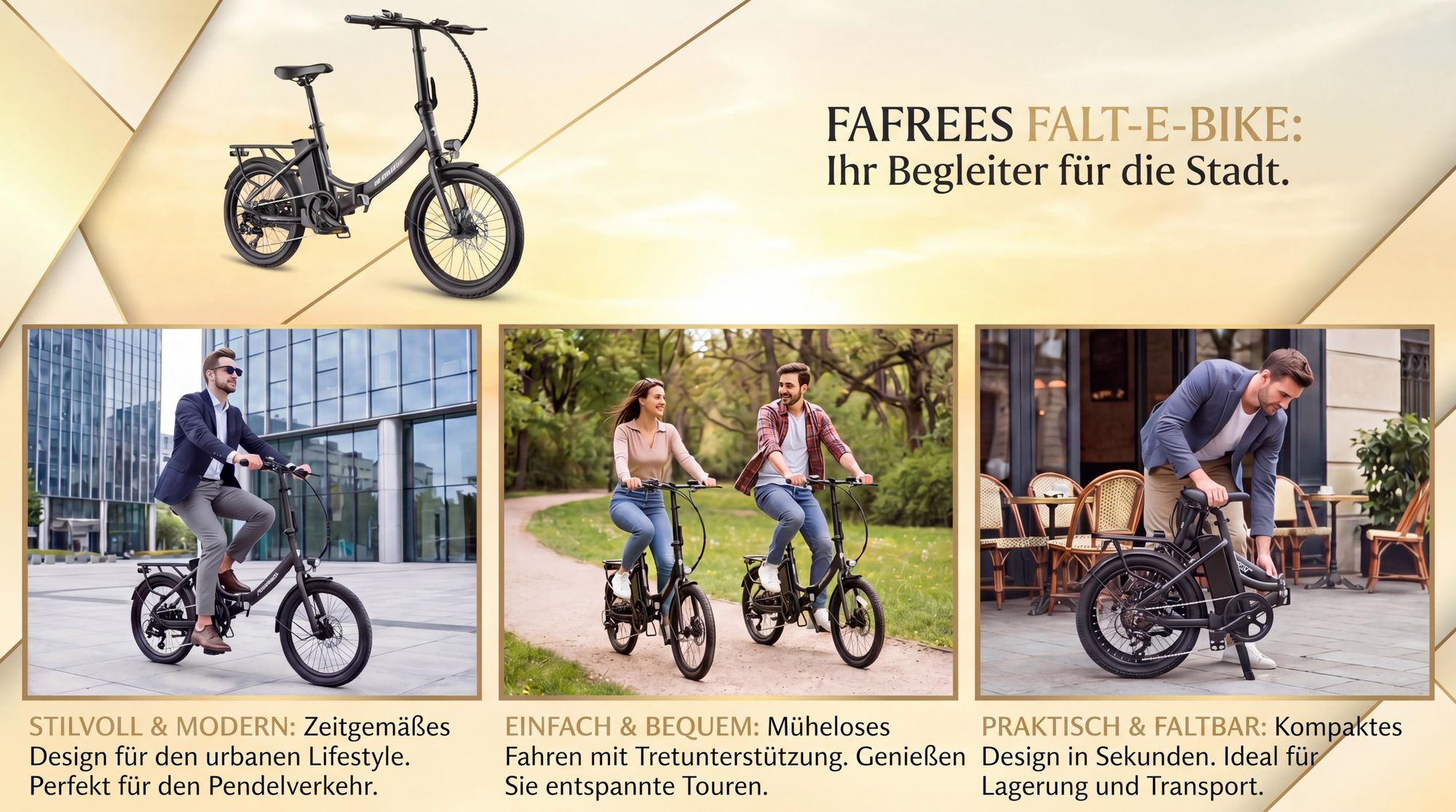 Pedelec 20 zoll 155 - 195 cm E-Bike 36 V bis zu 110 - 130 km mit 7 Gang, Schwarz