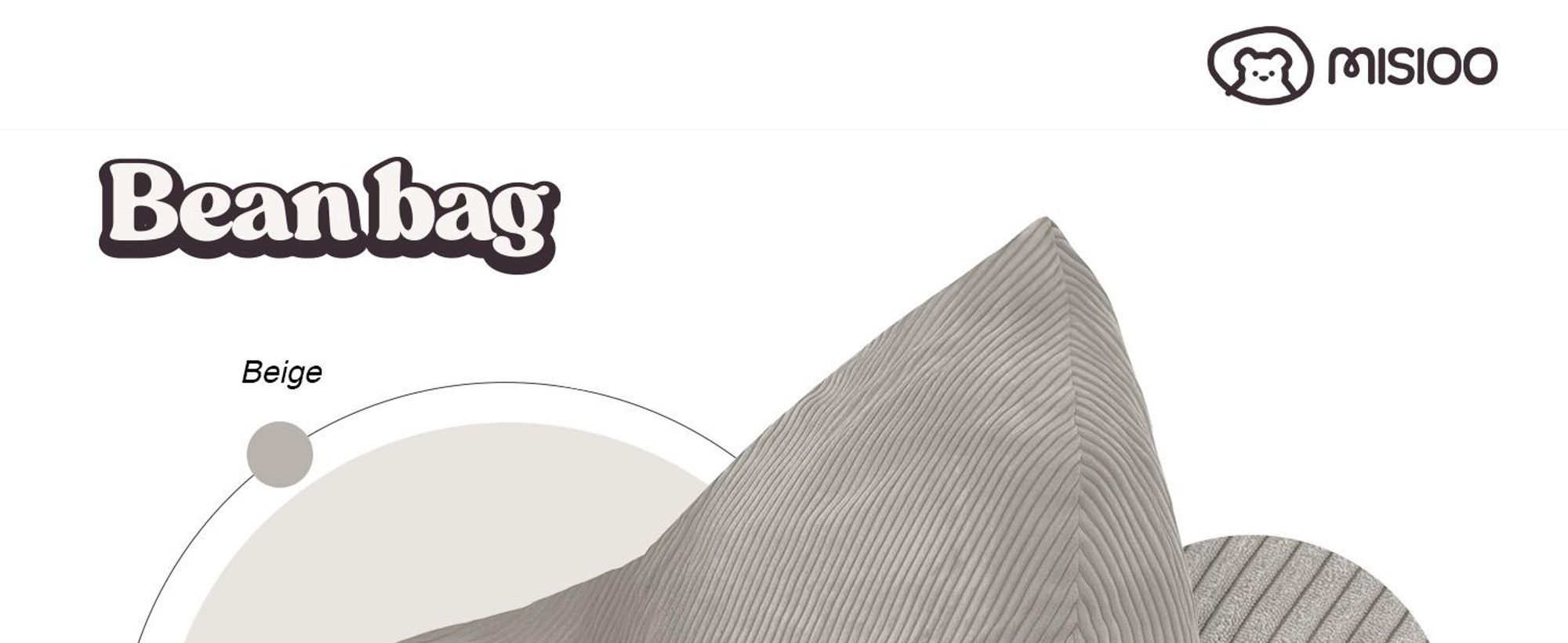 MISIOO Kinder Sitzsack Premium - Ergonomischer - Ab 12 Monaten - Bequeme Sitzsäcke fürs Kinderzimmer - Sitzsack mit Leichter Styroporfüllung