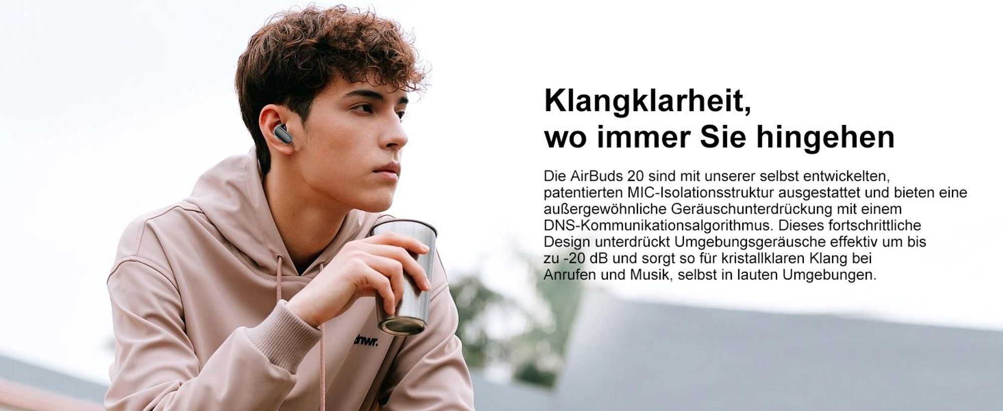 Blackview AirBuds 20 Kabellos In Ear Kopfhörer, Bluetooth 5.0/5.4, DNS Noise Cancelling, 10 Minuten aufladen 60 Minuten, IPX4, fur Android und lOS