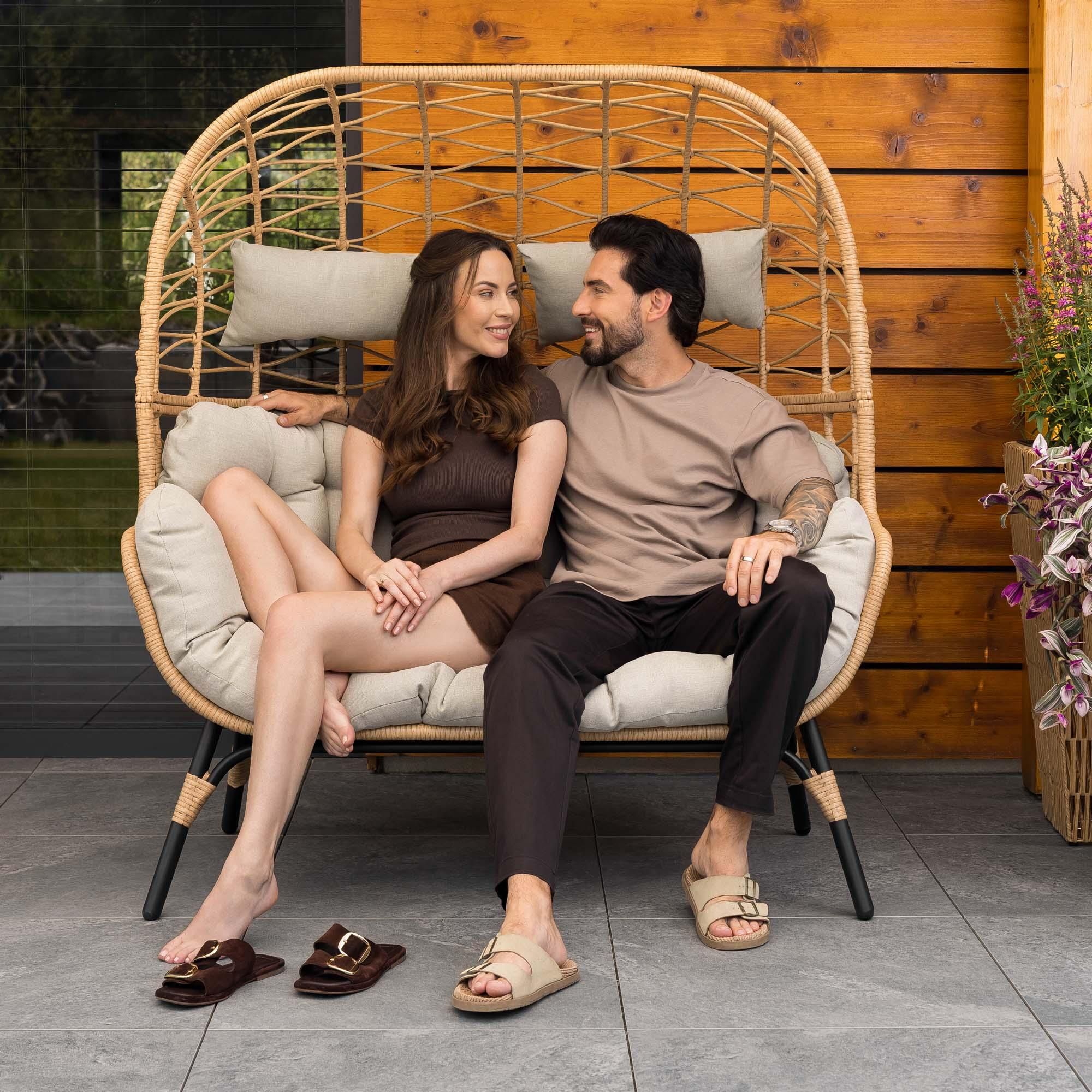 di volio Gartensessel ARCE – beige, Loungesessel Outdoor