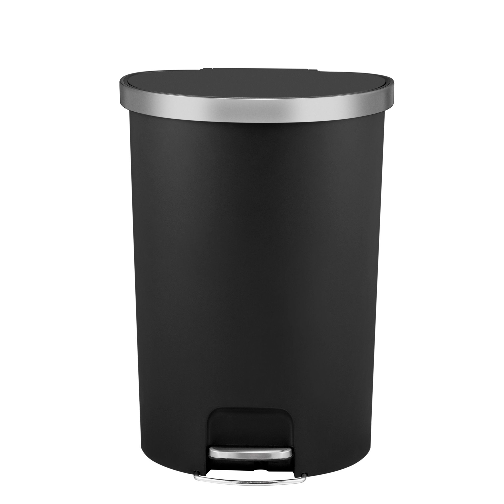 EKO - Hana půlkruhový pedálový koš 55 litrů - plast - černý