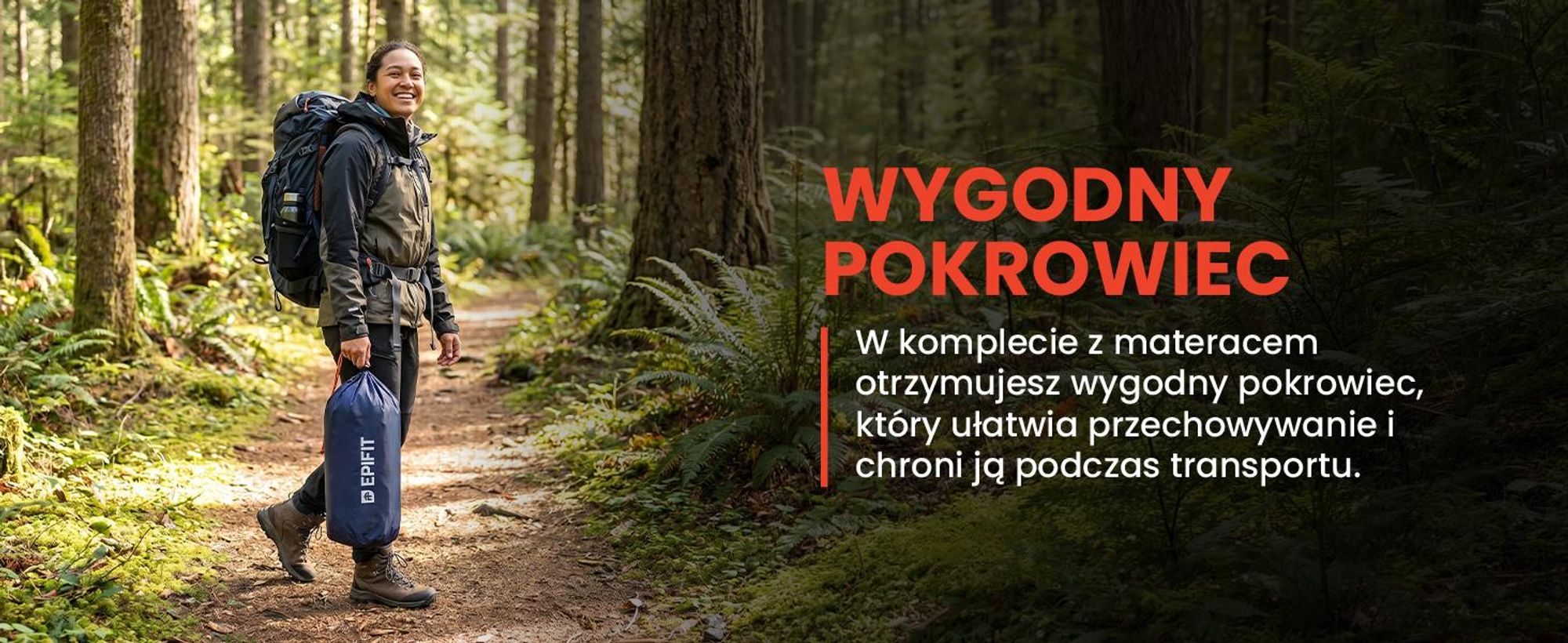 Granatowy materac samopompujący dwuosobowy bardza lekki