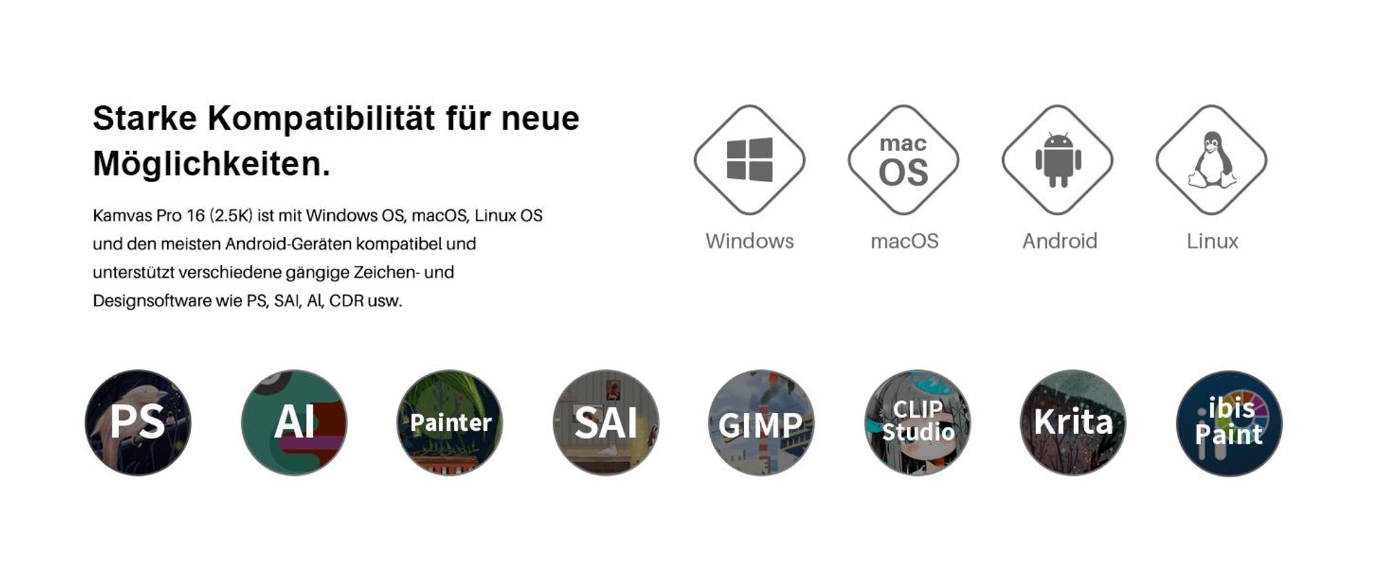 Huion Kamvas Pro 16 2.5K Grafiktablett