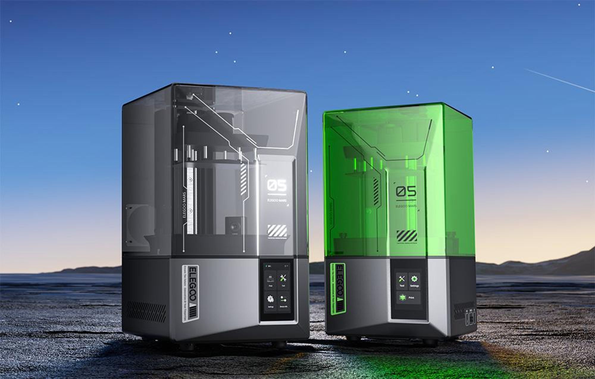 Elegoo Mars 5 Ultra, Stereolithografie (SLA), WLAN, USB Anschluss, Sichtfenster