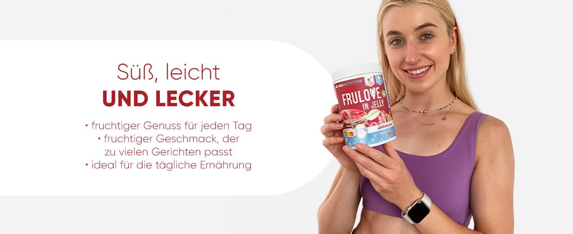 ALLNUTRITION FRULOVE In Jelly Cherry 1000g Marmelade Früchte Kirsche