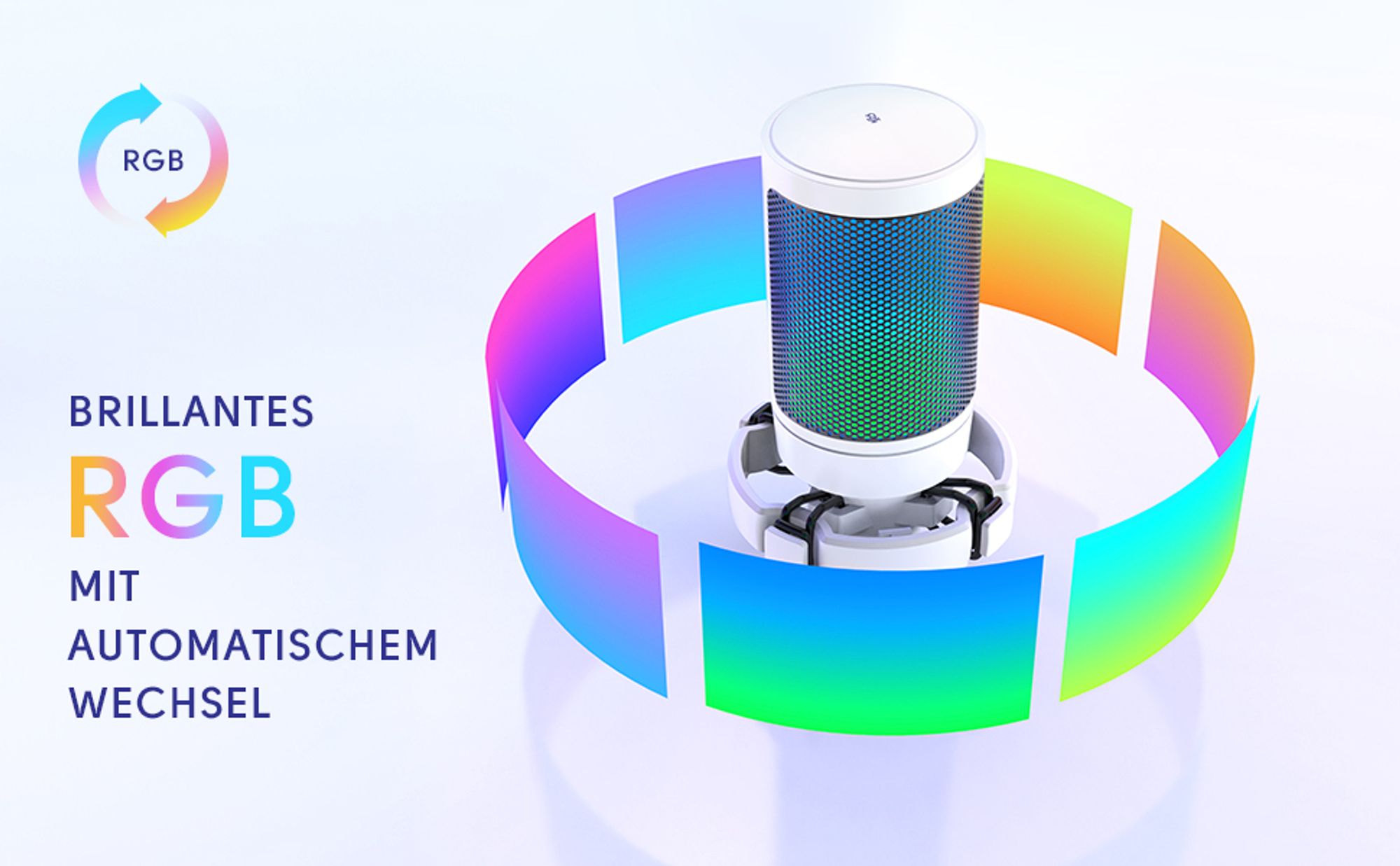 FIFINE Gaming Mikrofon PC mit Arm USB Microphone für Podcast Streaming Studio
