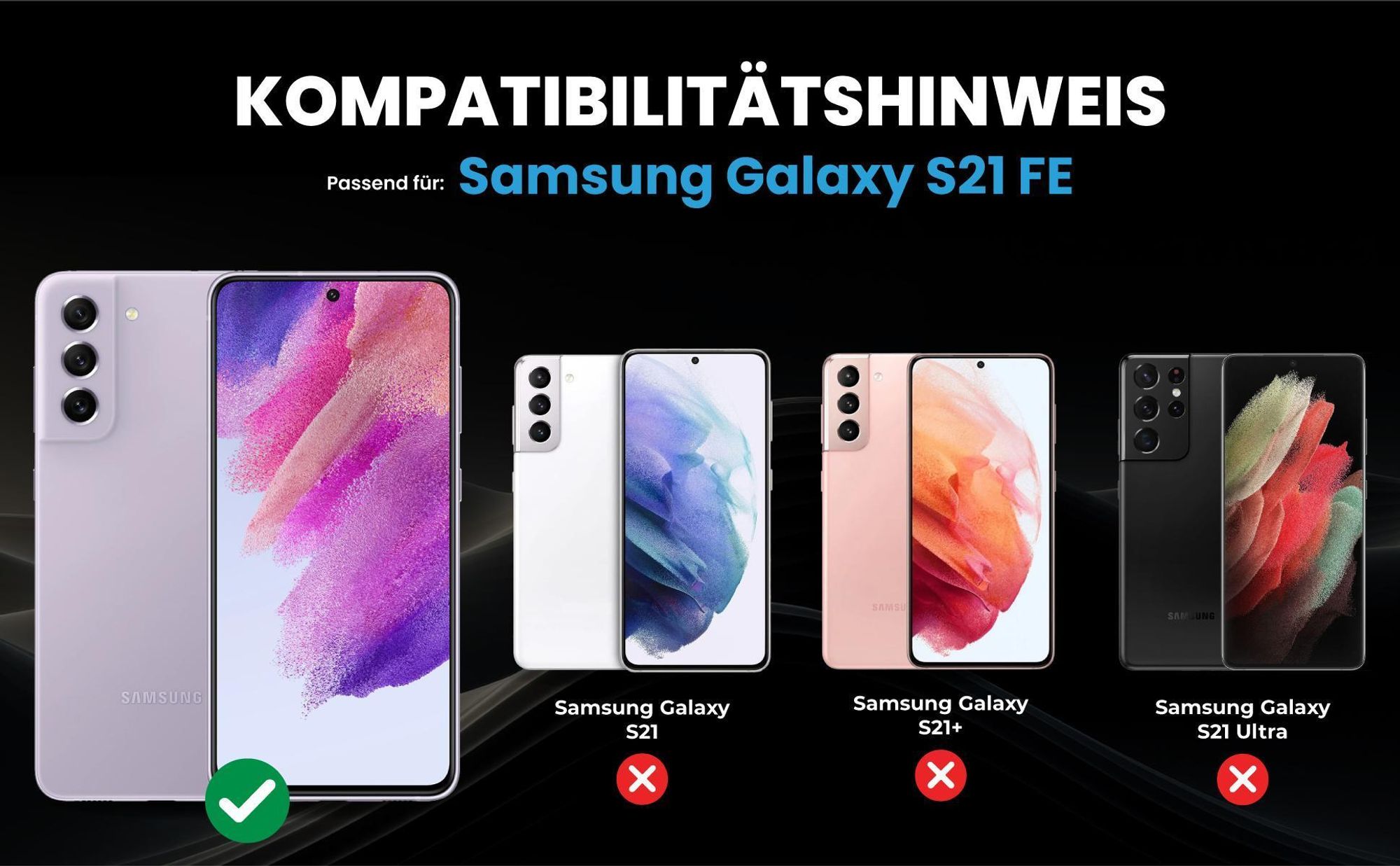 Kompatibilitätshinweise Hülle für Samsung Galaxy S21 FE