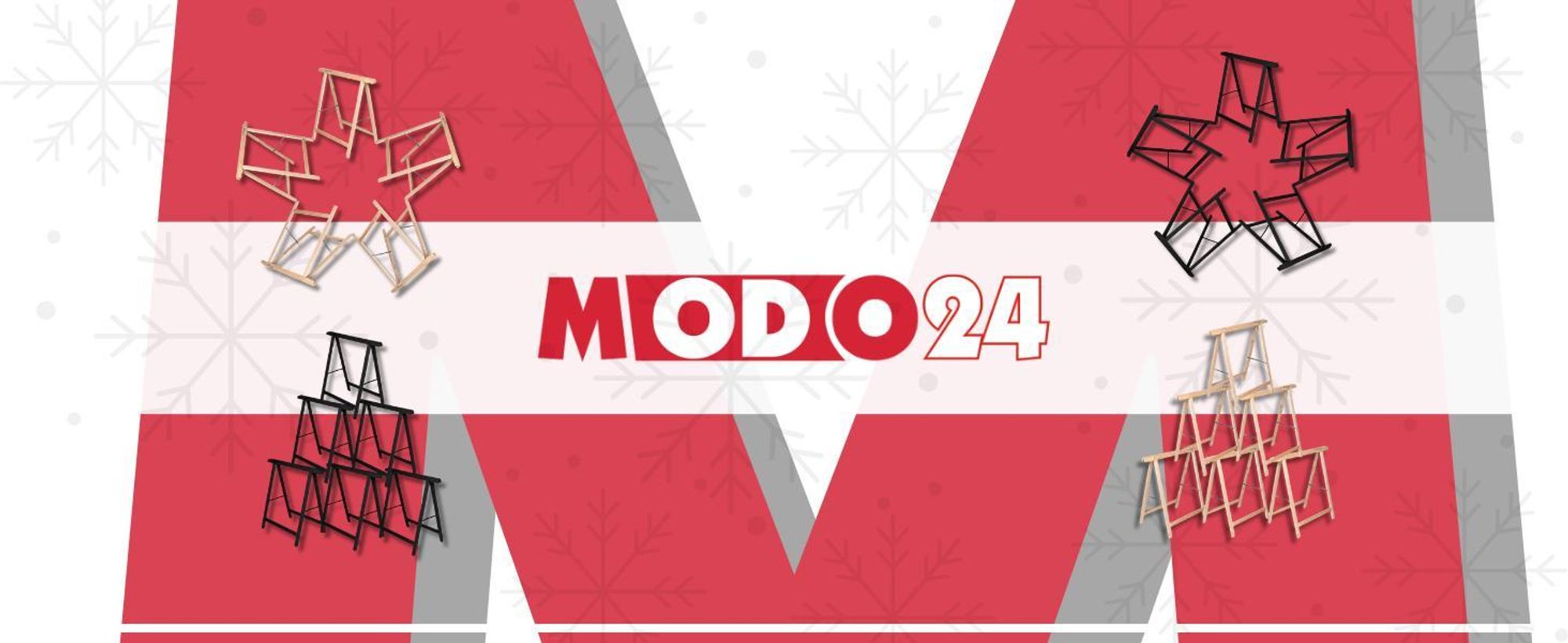 MODO24 Holzbock 5er Set, DIY Weihnachtsstern, Sägebock, Klappbock, Arbeitsbock, Deko Holzstern, Bausatz, Montageteile, 180x180x73 cm, Schwarz, GWZM