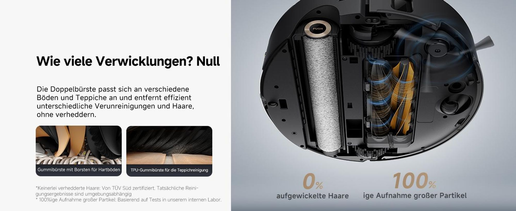 Dreame Aqua10 Roller Staubsauger Roboter mit Wischfunktion,30kPa Saugkraft,KI-Navigation,Heißwasserwaschen,Heißlufttrocknung,0 Tangle,Selbstreinigung
