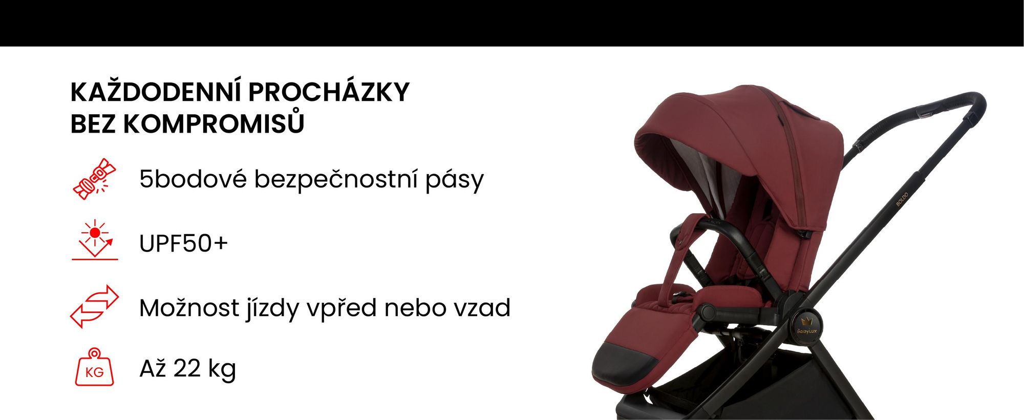 Babylux® Kočárek 4v1 Set BOLDO, Skládací A Lehký, Kombinovaný Kočárek Včetně Vaničky, Cestovního Kočárku, Autosedačky I-Size, Základny Do Auta, 4 Polohy Sklonu, 0–22 kg, Uv 50+