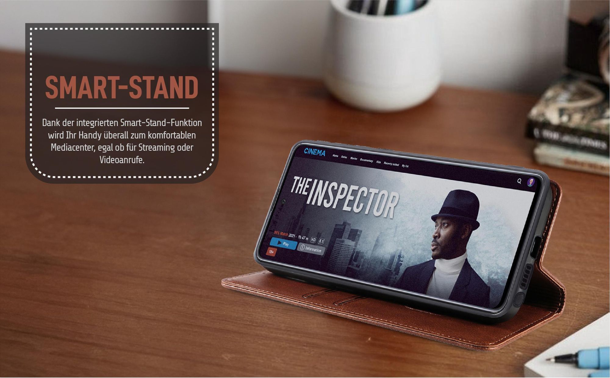 Hülle für Samsung Galaxy S25 Ultra mit praktischer Aufstellmodus für Videostreaming
