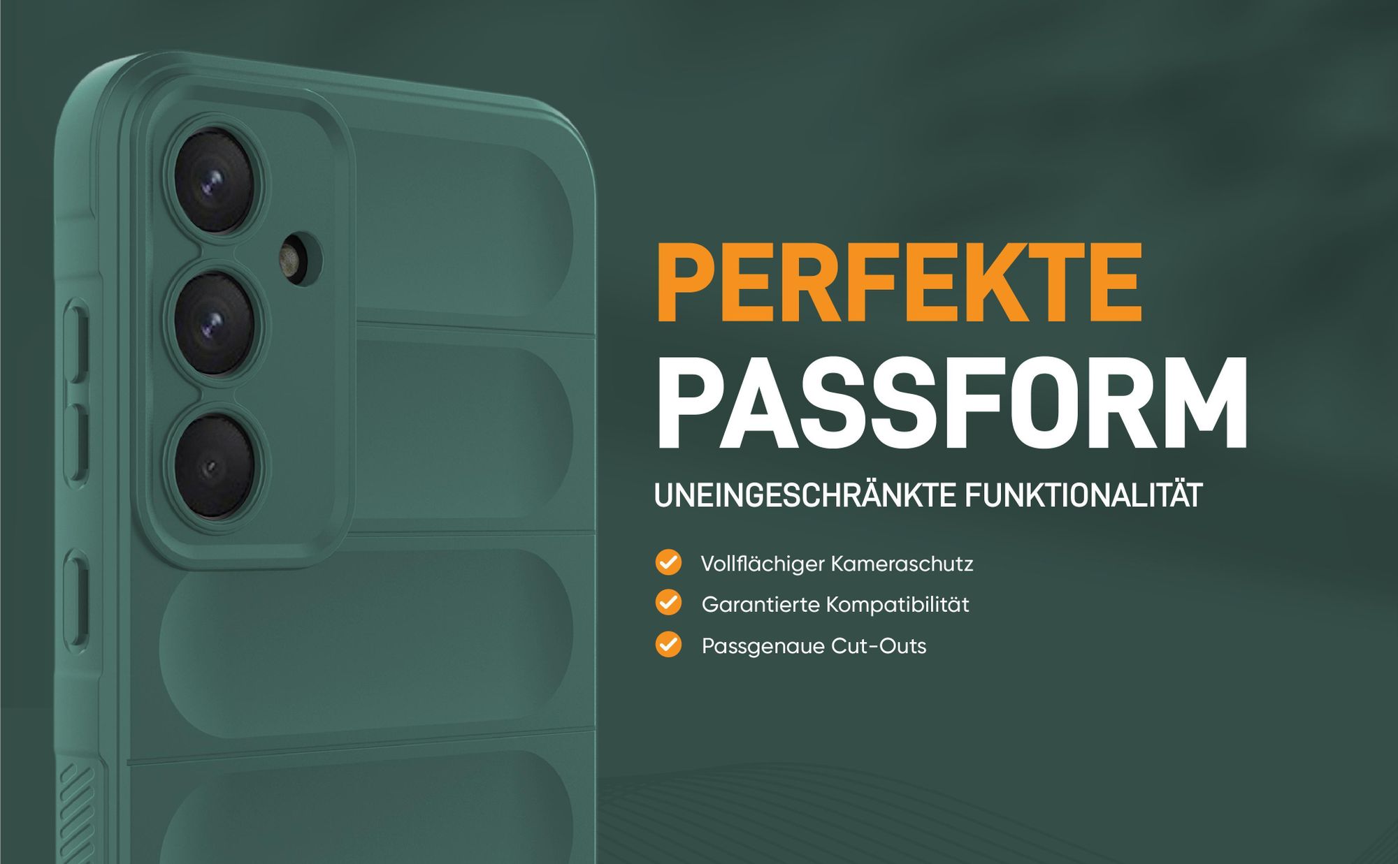 Grünes robustes Smartphone Cover für Samsung Galaxy A55 5G mit perfekter Passform