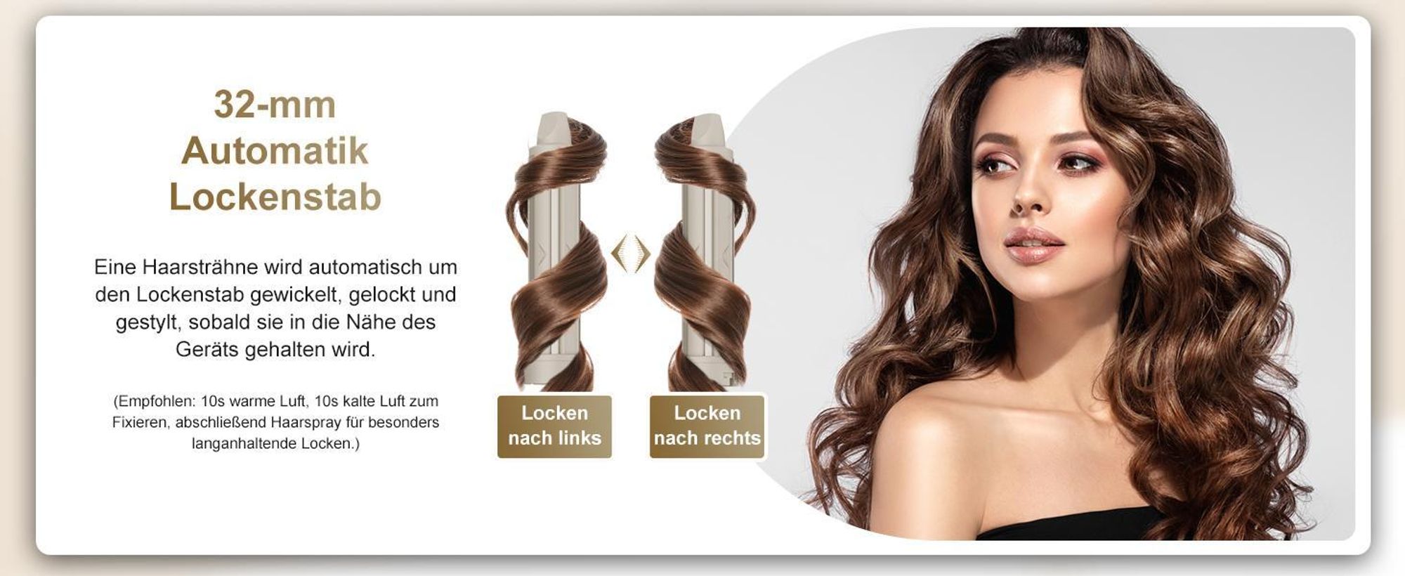MCURO 6-in-1 Warmluftbürste mit 6 Aufsätzen,Airflow Lockenstab,Föhn & Negativ-Ionen Haarstyler inkl. Aufbewahrungstasche,für Glätten,Locken & Trocknen