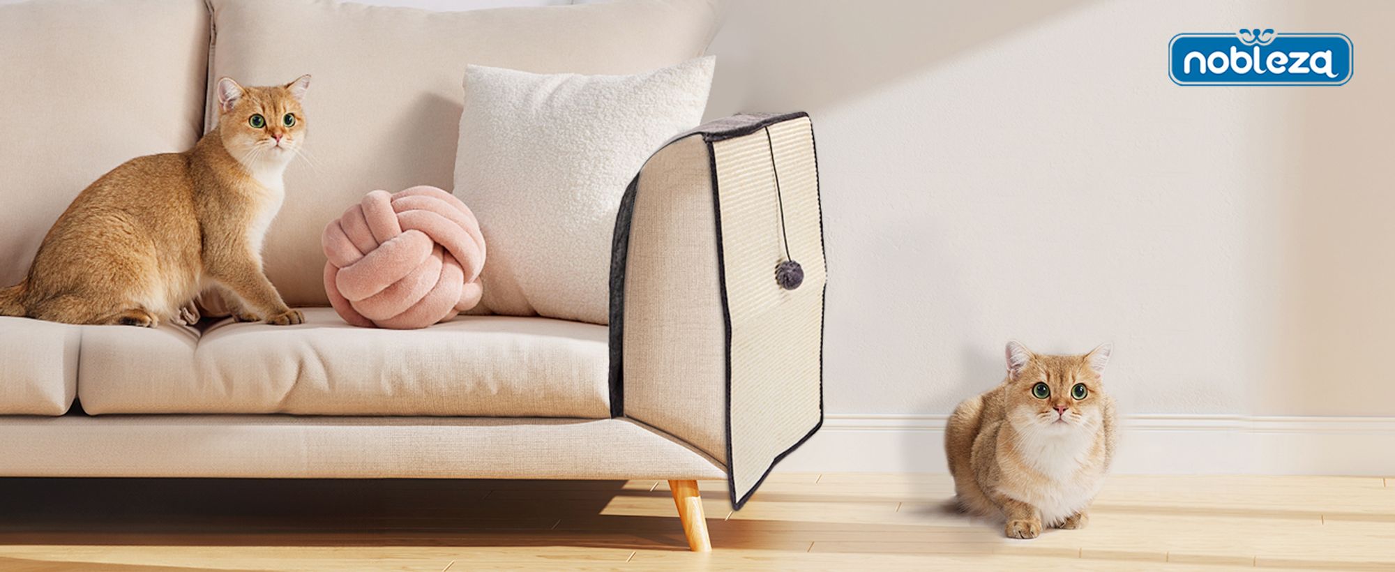 Katzen Kratzmatte Kratzschutz Sofa Sisal Kratzteppich für Katze - Couch Katzenkratzmatte，Linke und rechte Armlehnen können verwendet Werden