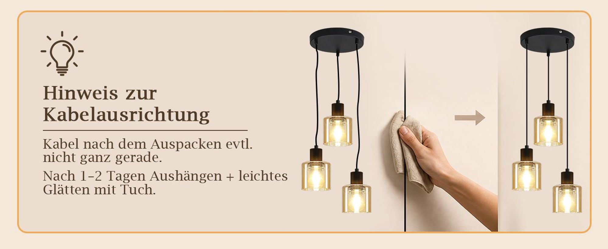 Lampada a sospensione ZMH, vetro, 3 luci, rotonda, attacco E27, stile retrò, nera. Lampada a sospensione per sala da pranzo, stile industriale, ideale per tavoli da pranzo