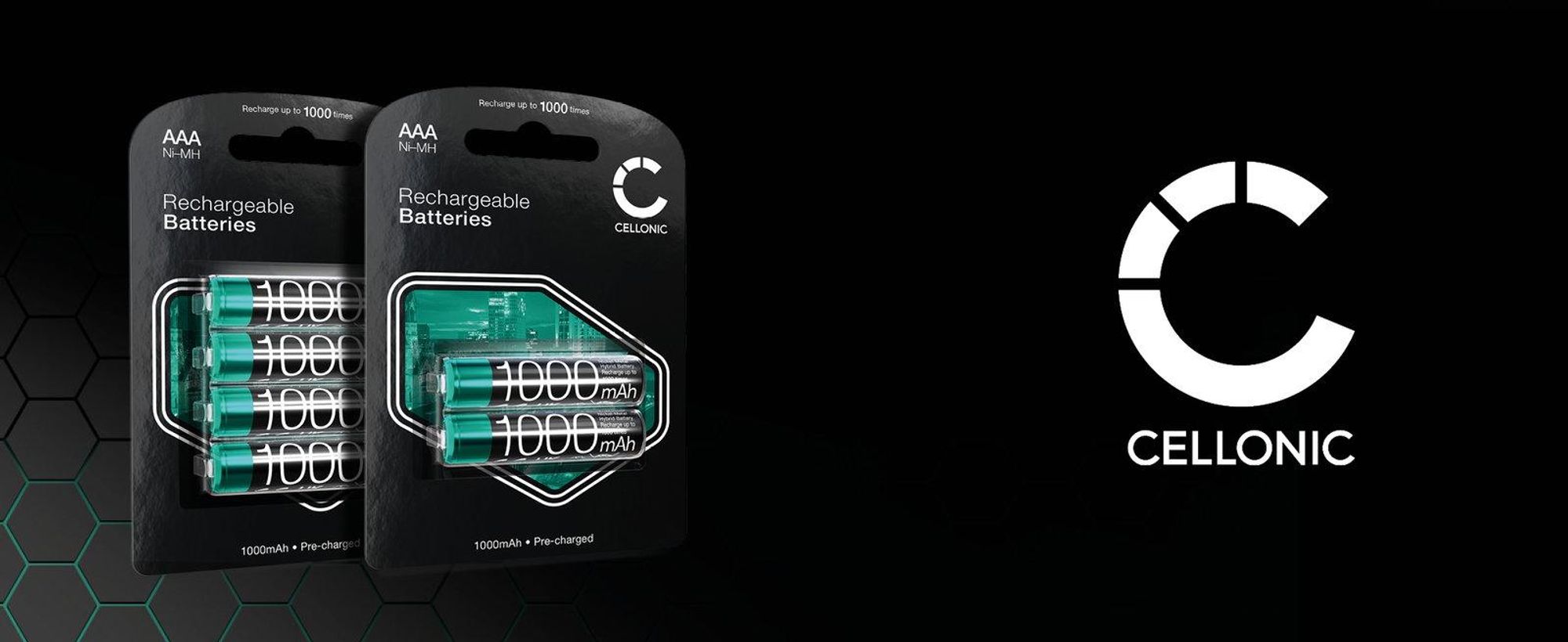 CELLONIC 2x Batteria per Telefono fisso compatibile con Telekom Speedphone 12,Sinus 206 – (1000mAh, 1.2V)