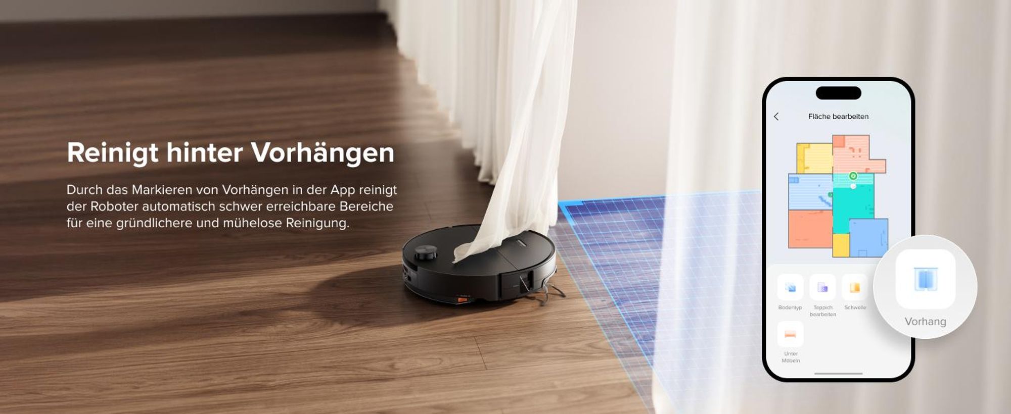 Roborock Saros 20 Sonic Staubsauger Roboter, 36.000 Pa Saugroboter mit Wischfunktion, Dual Anti-Tangle System, 7,98cm Ultra-Slim Design (Schwarz)