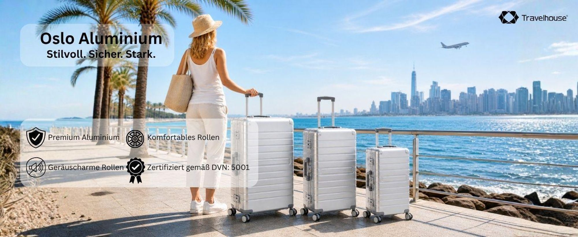Premium Aluminium Handgepäck Koffer ohne Reißverschluss für sichere Flugreisen