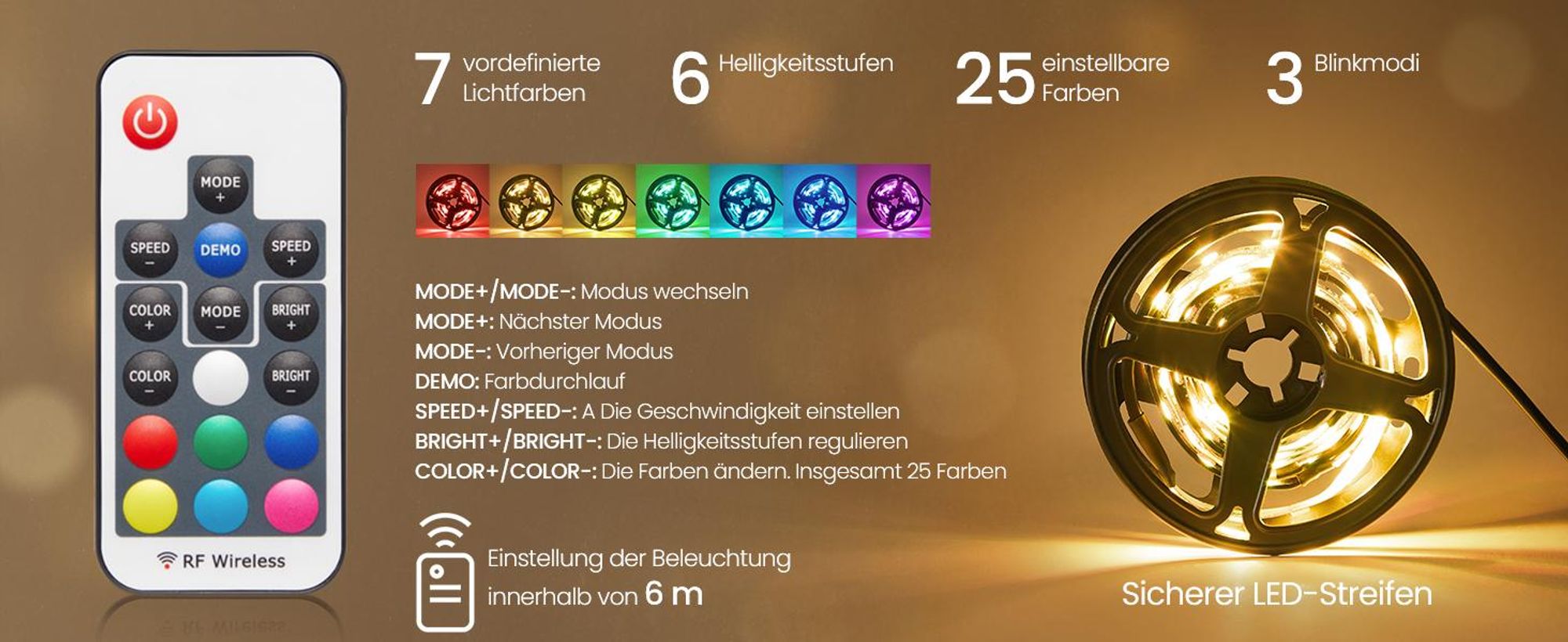 VASAGLE Eckregal mit LED-Beleuchtung, Wandregal 5 Ebenen, Schweberegal für Bücher, Bücherregal, Pflanzenregal für Schlafzimmer, Wohnzimmer, Badezimmer