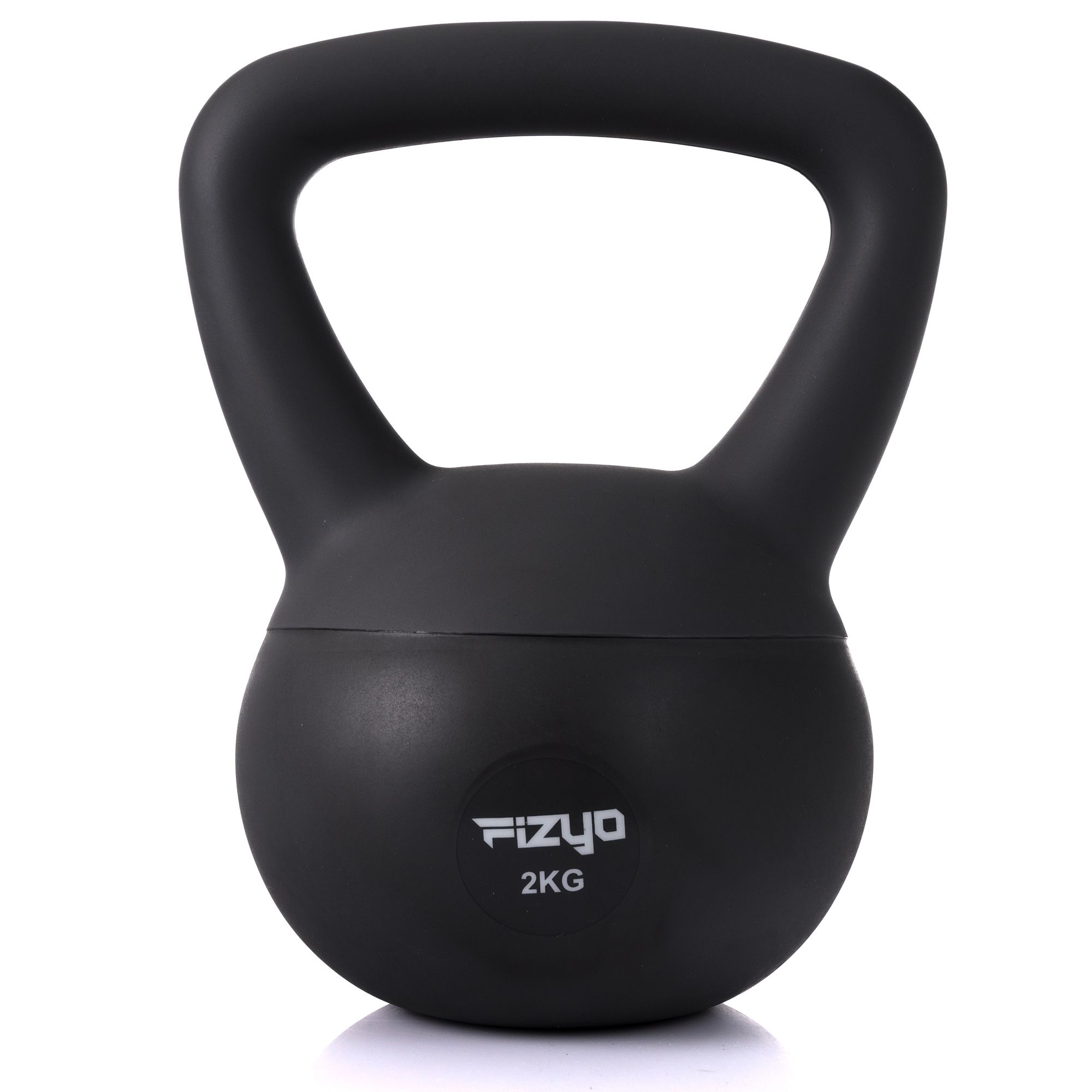 Produktfoto auf weißem Hintergrund weicher Kettlebell FIZYO Hantel Gewicht