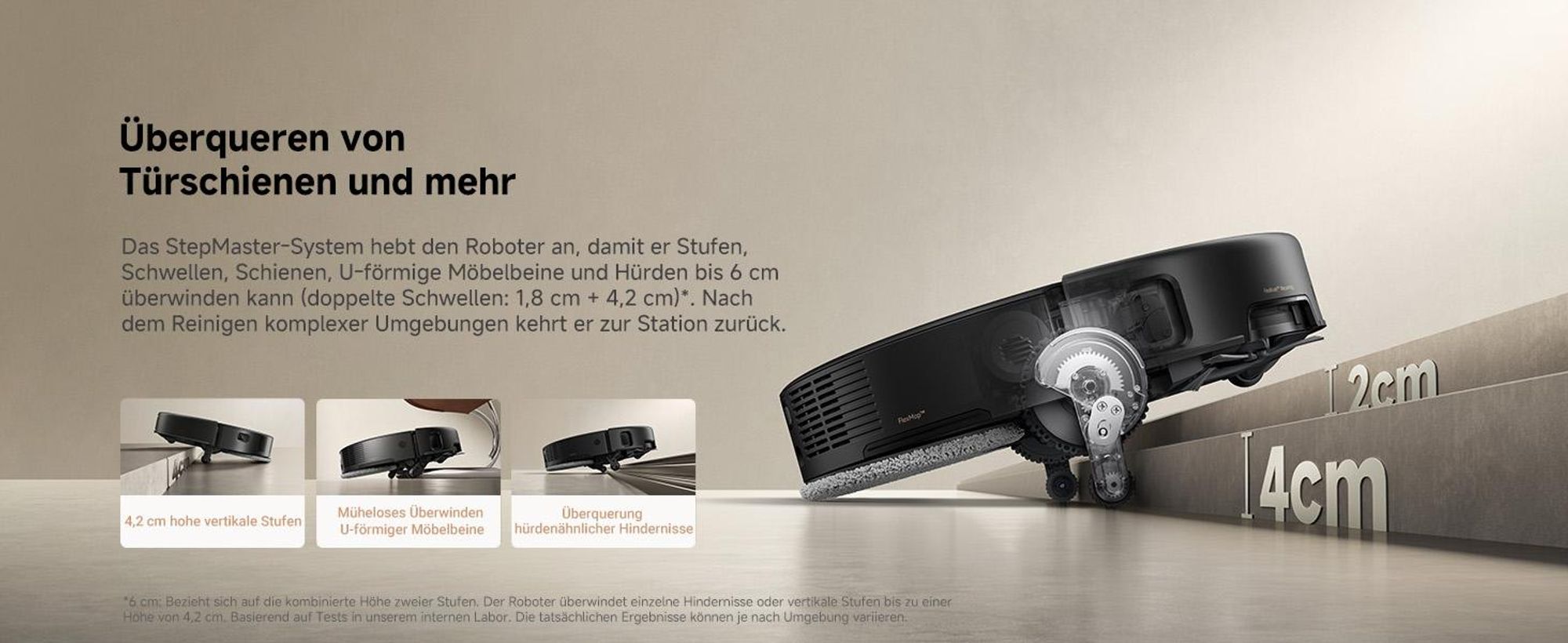 MOVA P50s Ultra Saug- und Wischroboter 24.000 Pa, Auto-Absaugstation, StepMaster, Dual-LiDAR, mit 1L Extra Reinigungsflüssigkeit